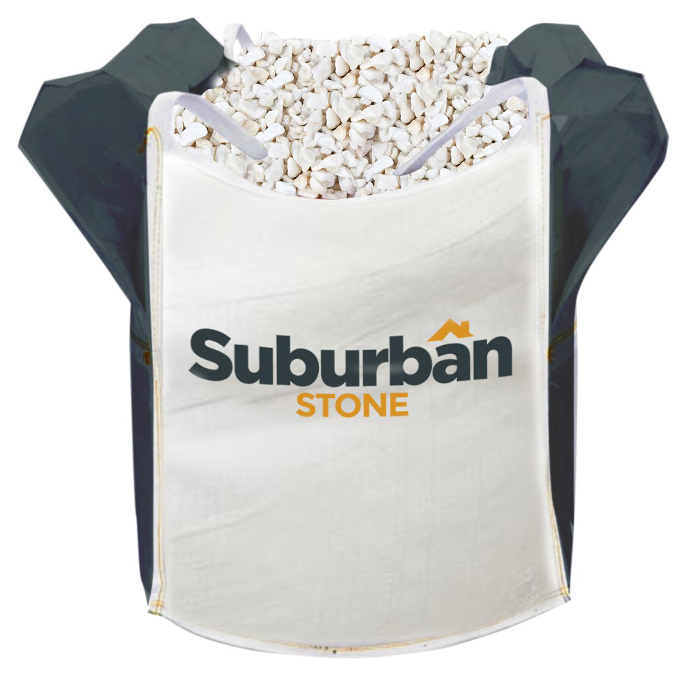 Suburban Stone 20mm Polar White Chippings Jumbo Bag Wickes