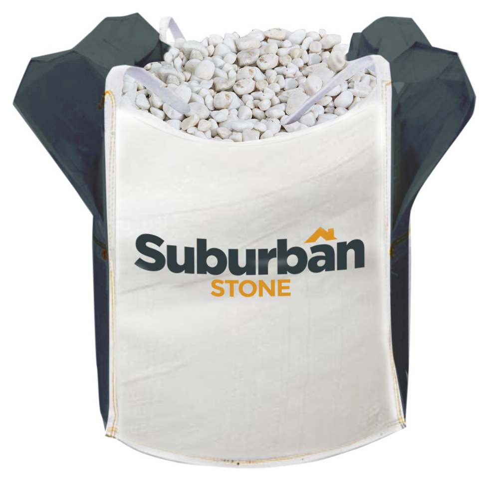 Suburban Stone 20-40mm Polar White Pebbles - Jumbo Bag