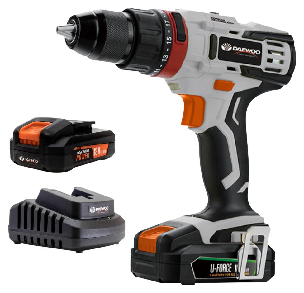 Daewoo DALD18-M1-2B1C1 U-Force Li-ion 1 x 2.0Ah Cordless Combi Drill - 18V