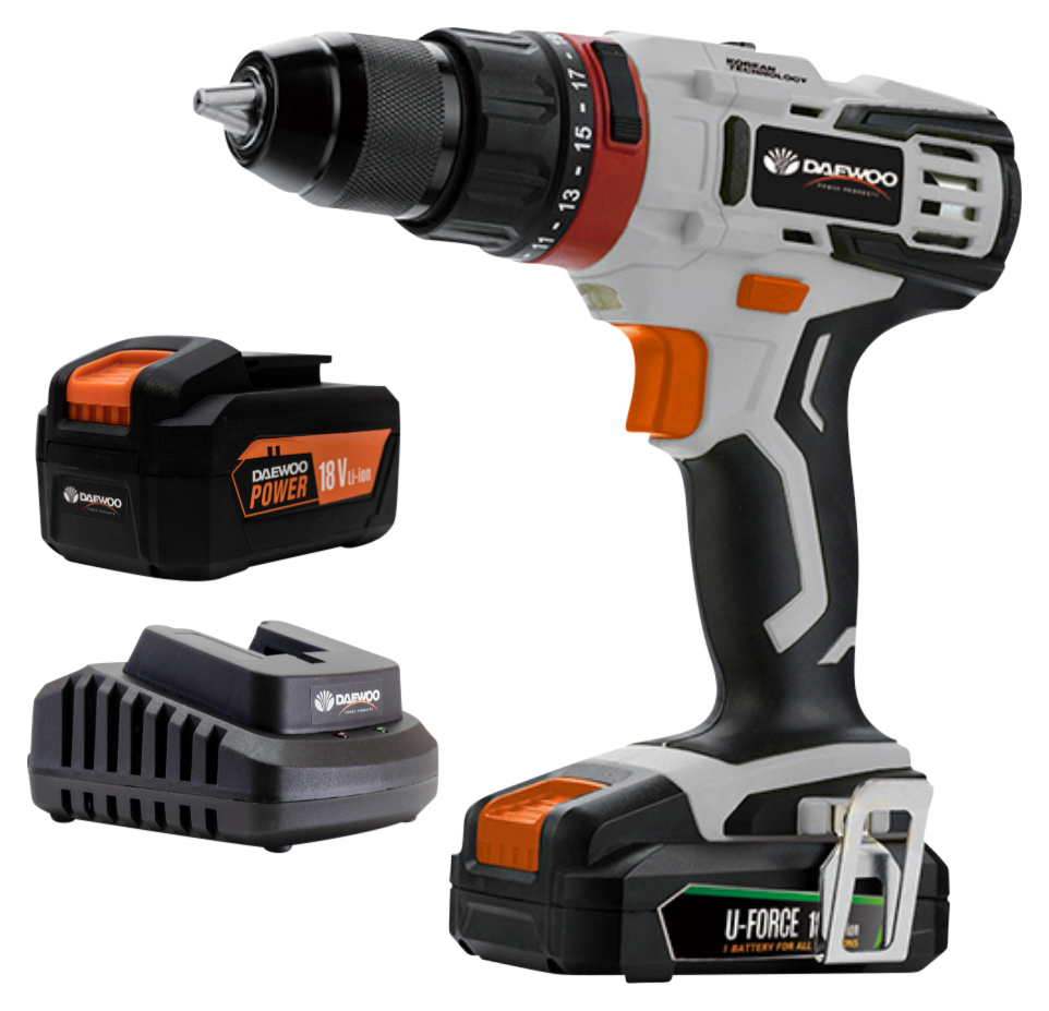 Daewoo DALD18-M1-4B1C1 U-Force Li-ion 1 x 4.0Ah Cordless Combi Drill - 18V