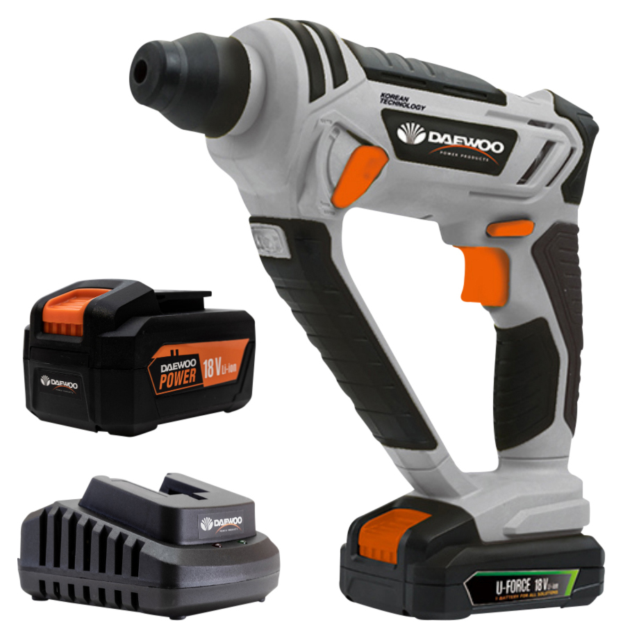 Daewoo DALRH18-1-4B1C1 U-Force Li-ion 1 x 4.0Ah SDS Plus Cordless Rotary Hammer Drill - 18V