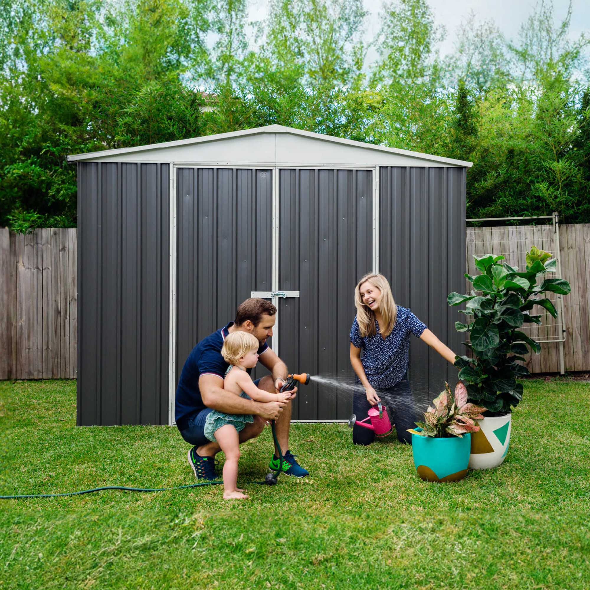 Absco Woodland Grey Regent Metal Shed - 10 x 12ft