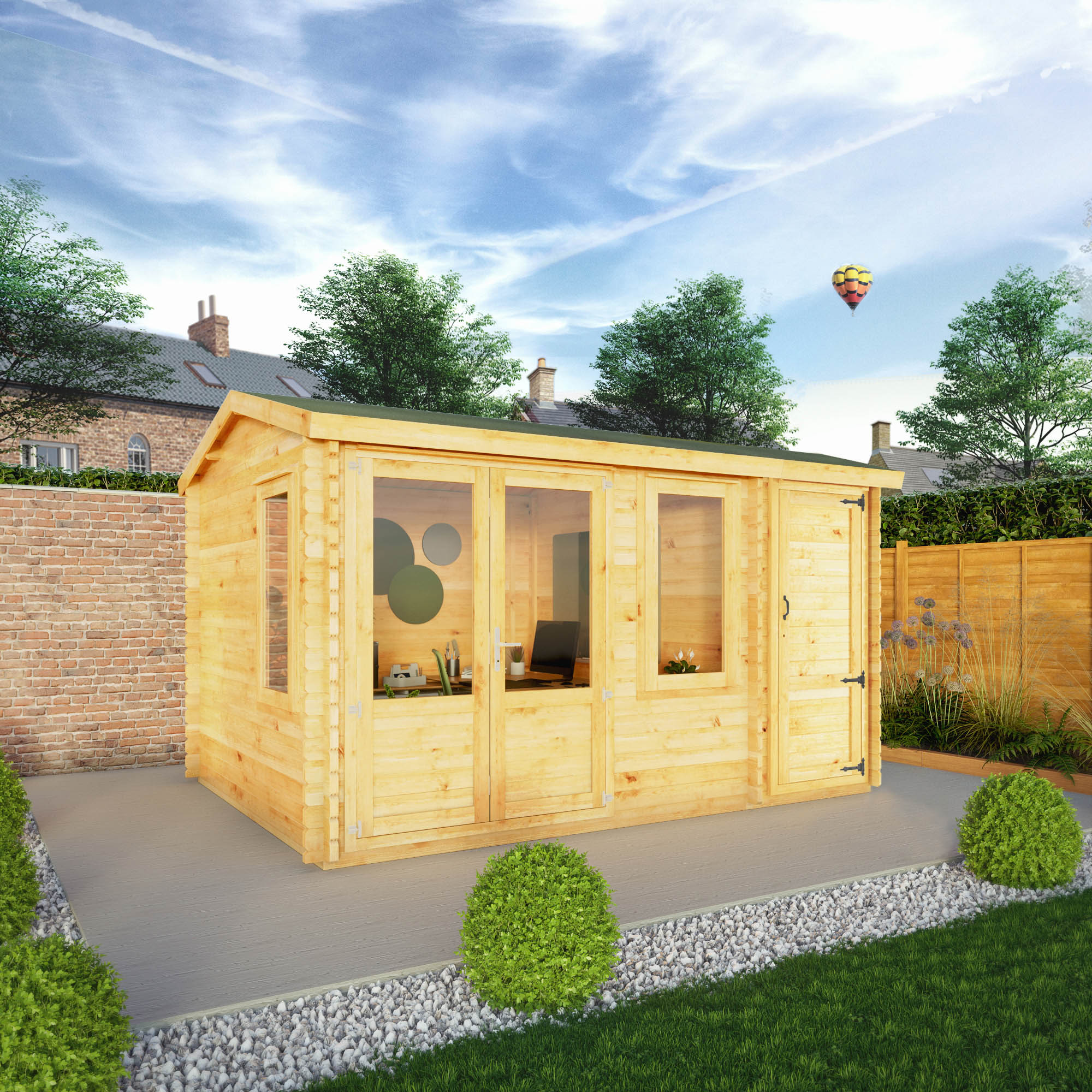 Mercia 28mm Home Office Elite Log Cabin with