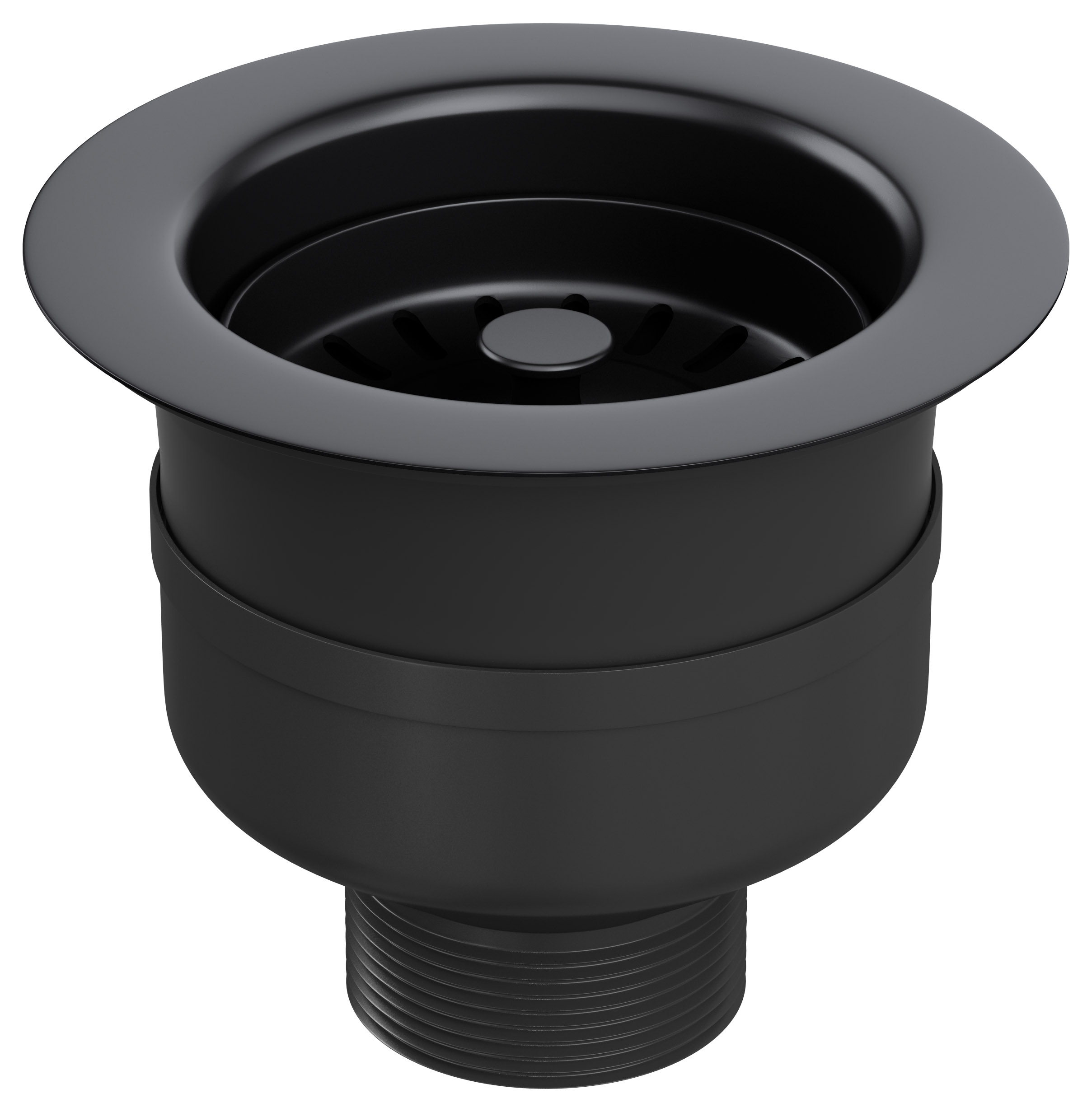 Top-Fix 90mm Basket Strainer Kitchen Sink Waste - Matt Black