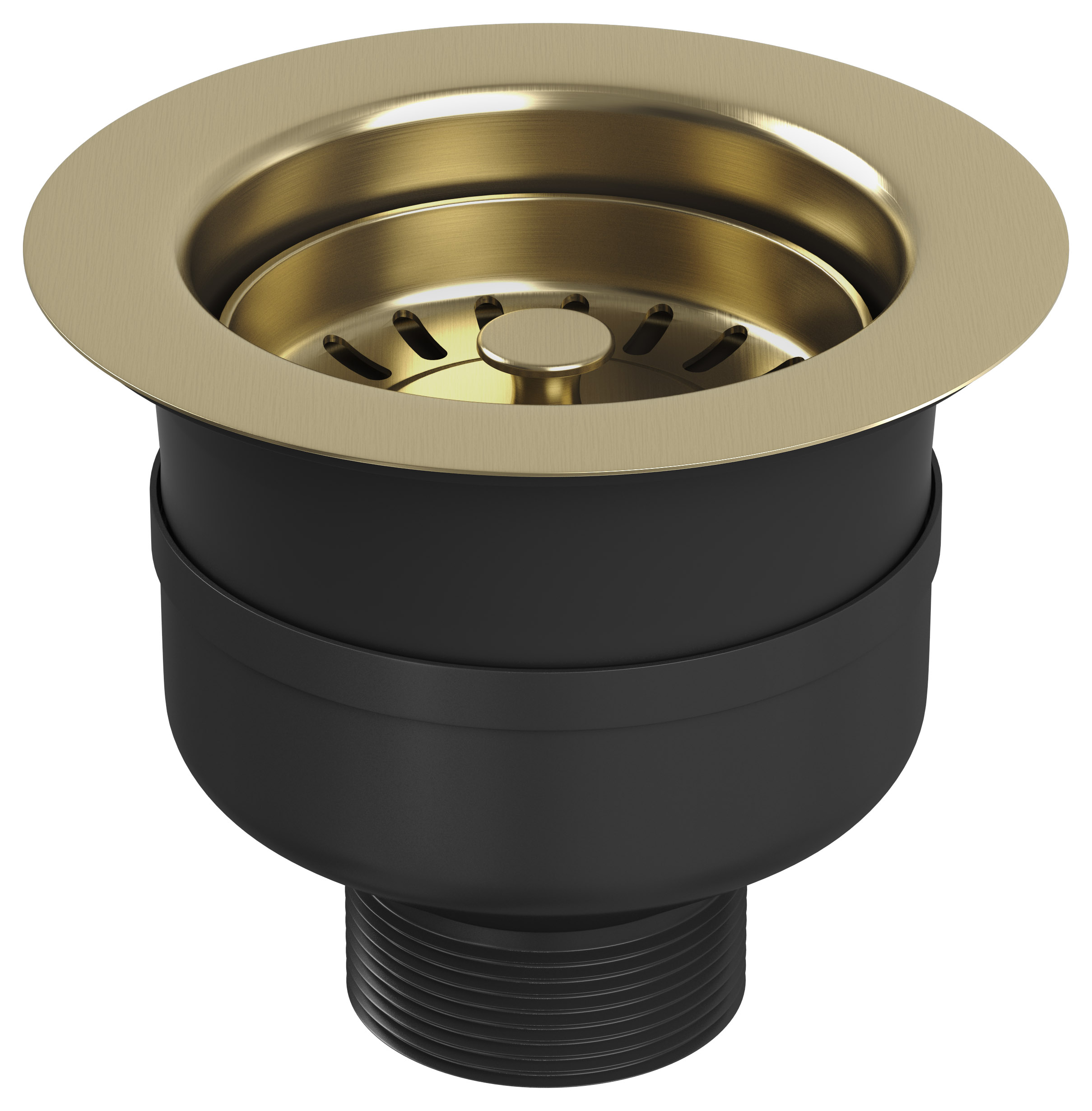 Top-Fix 90mm Basket Strainer Kitchen Sink Waste - Brushed Brass