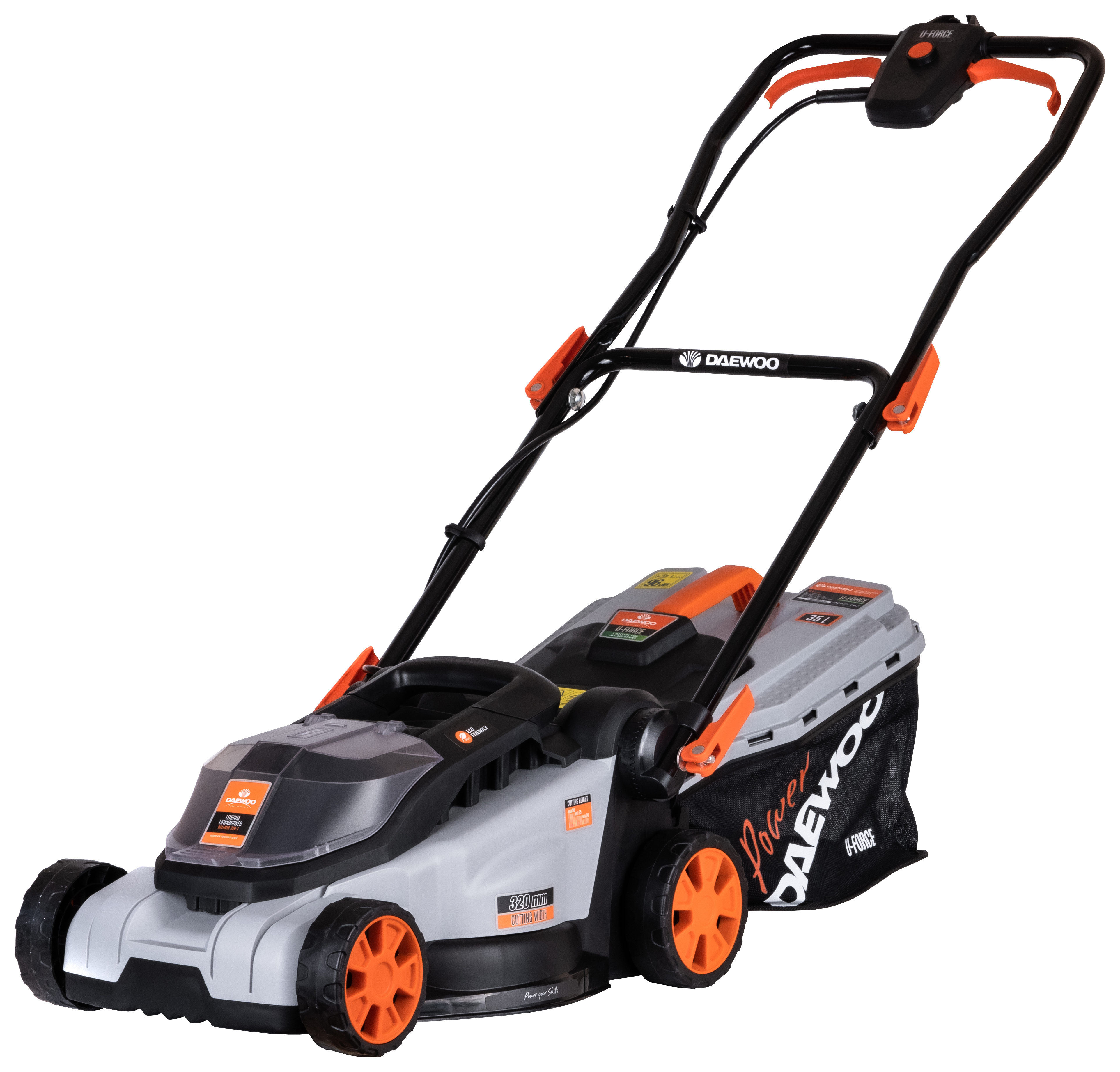 DAEWOO U-FORCE Li-ion Cordless 1 x 4.0Ah 32cm Lawnmower - 18V