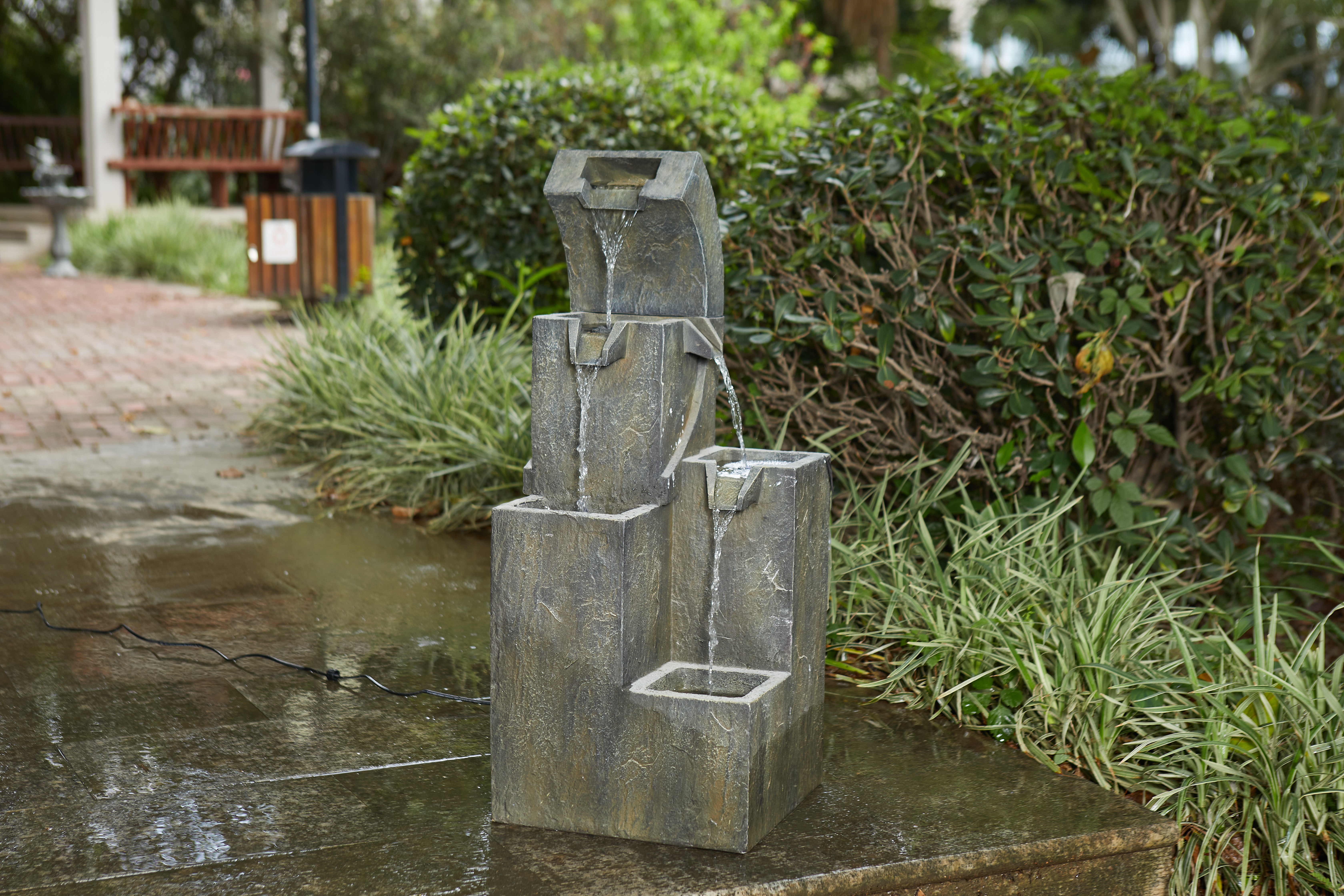 Petros Water Fountain with 4 Tiered Cascade Waterfall