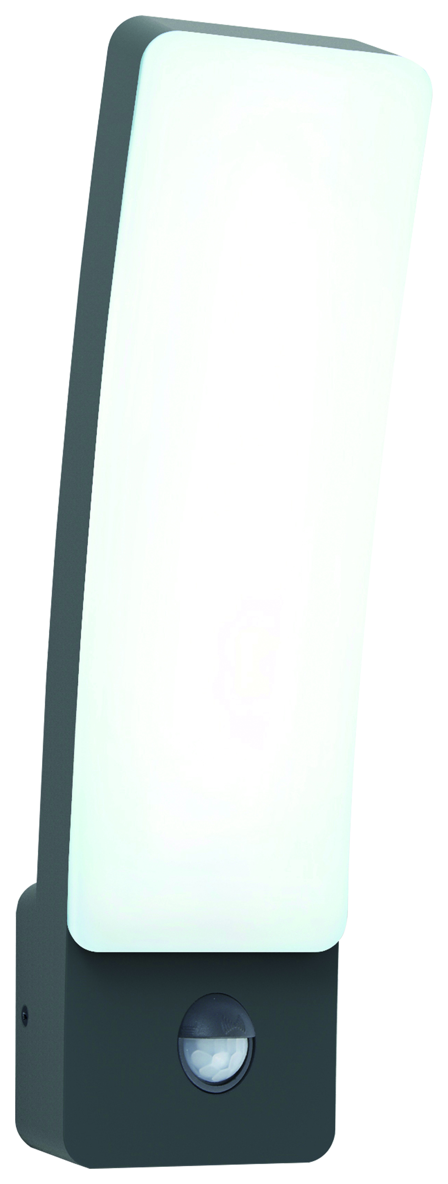 Lutec IP54 Kira PIR Integrated LED Wall Light - Grey