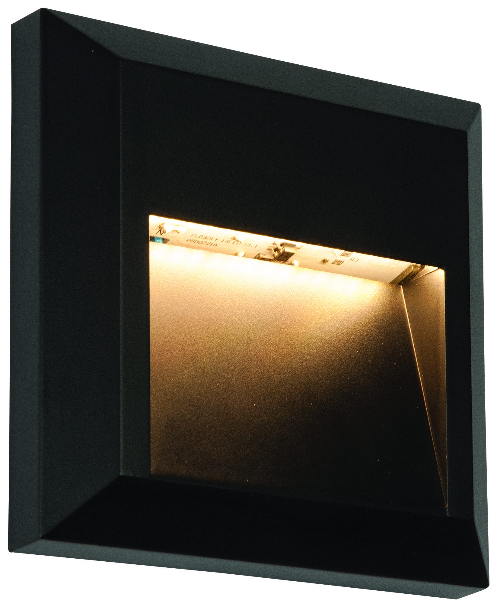 Saxby IP65 Brecon Square Integrated LED Wall Light - Black