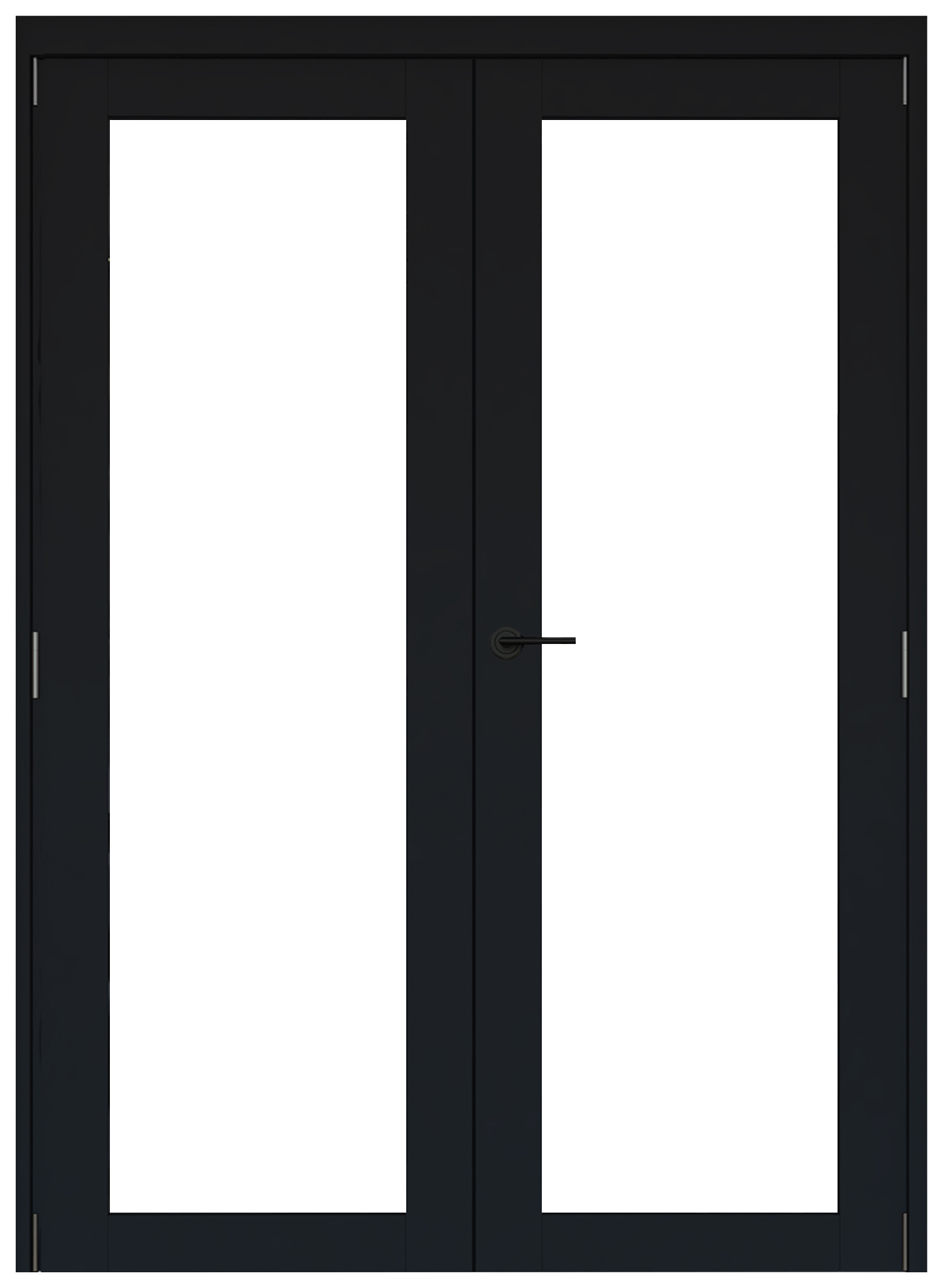 Rohden Black Fully-Finished 1 Light Internal French Door Set - 2010 mm