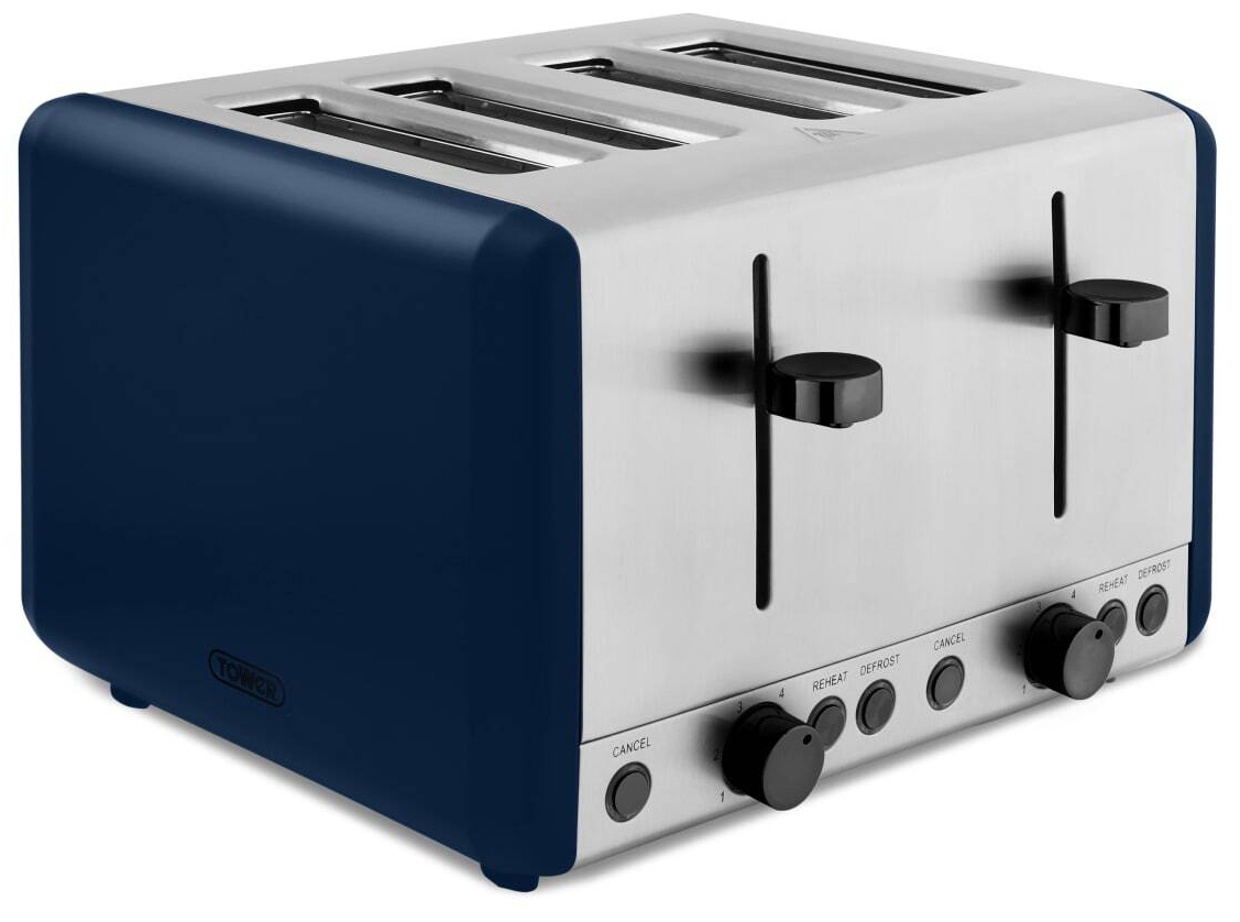 Tower Sera 4 Slice Toaster - Midnight Blue