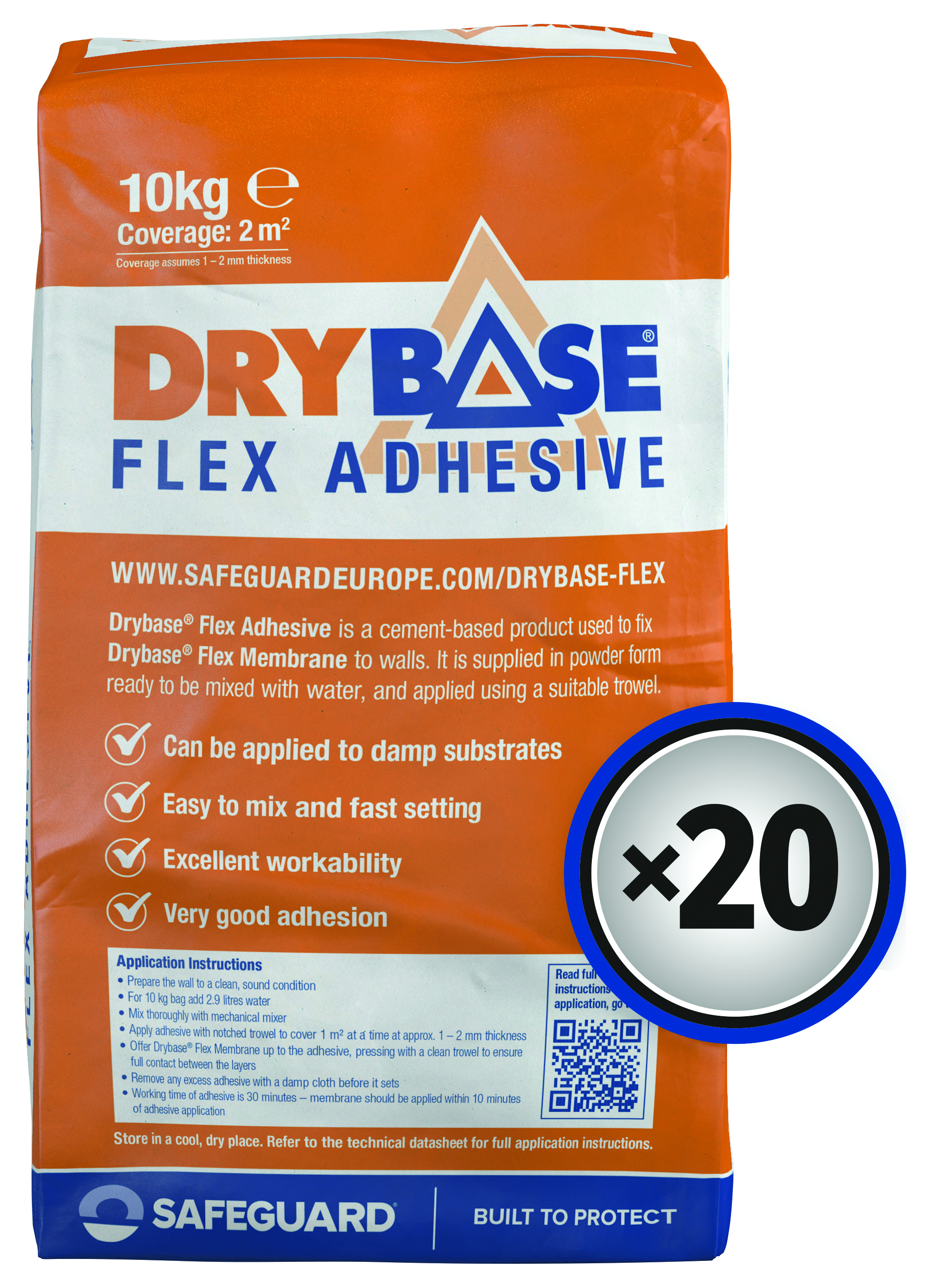 Drybase Flex Adhesive - 20 Bags - 10kg