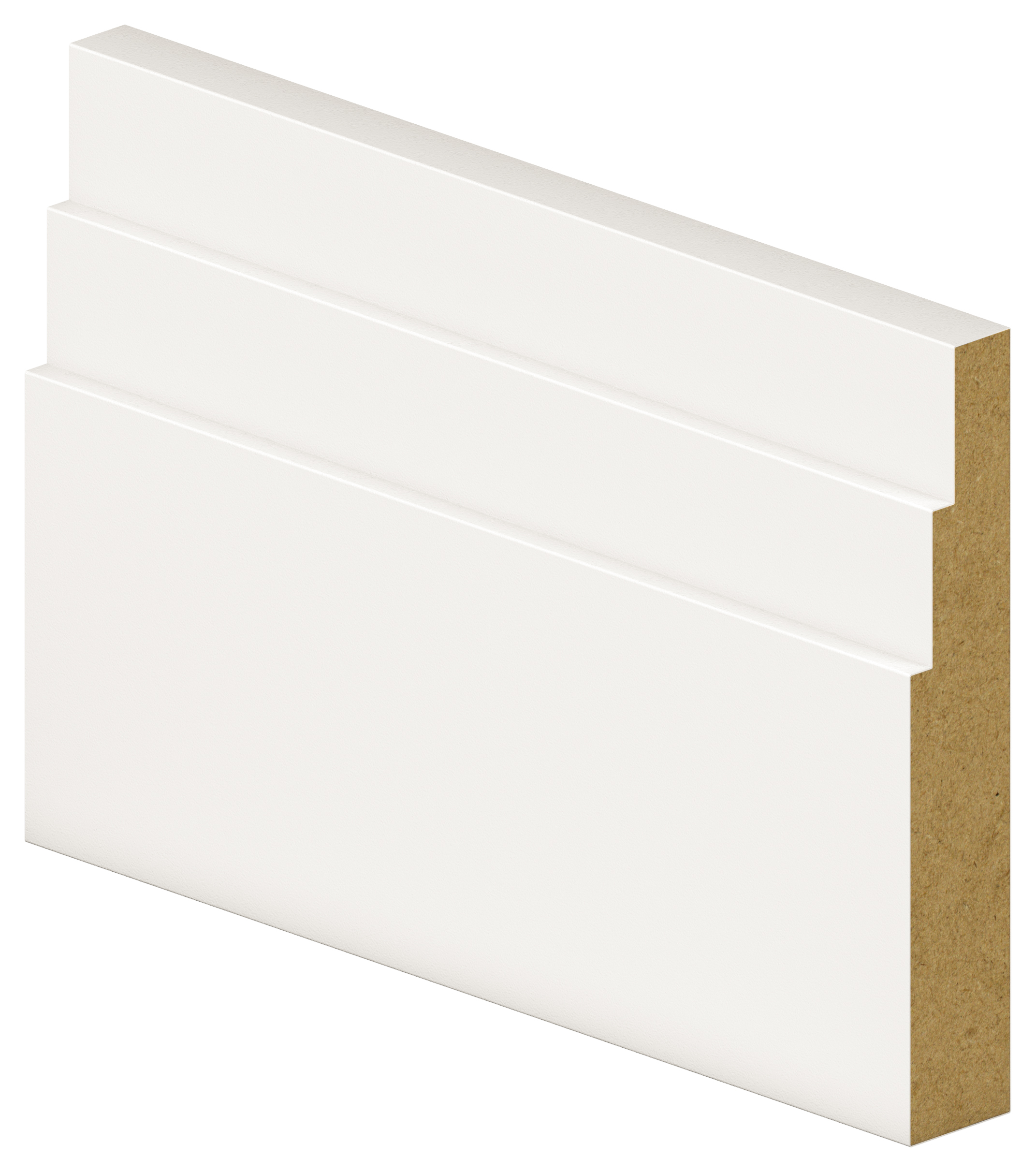 Square Stepped Primed MDF Skirting - 18 x 144 x 4200mm