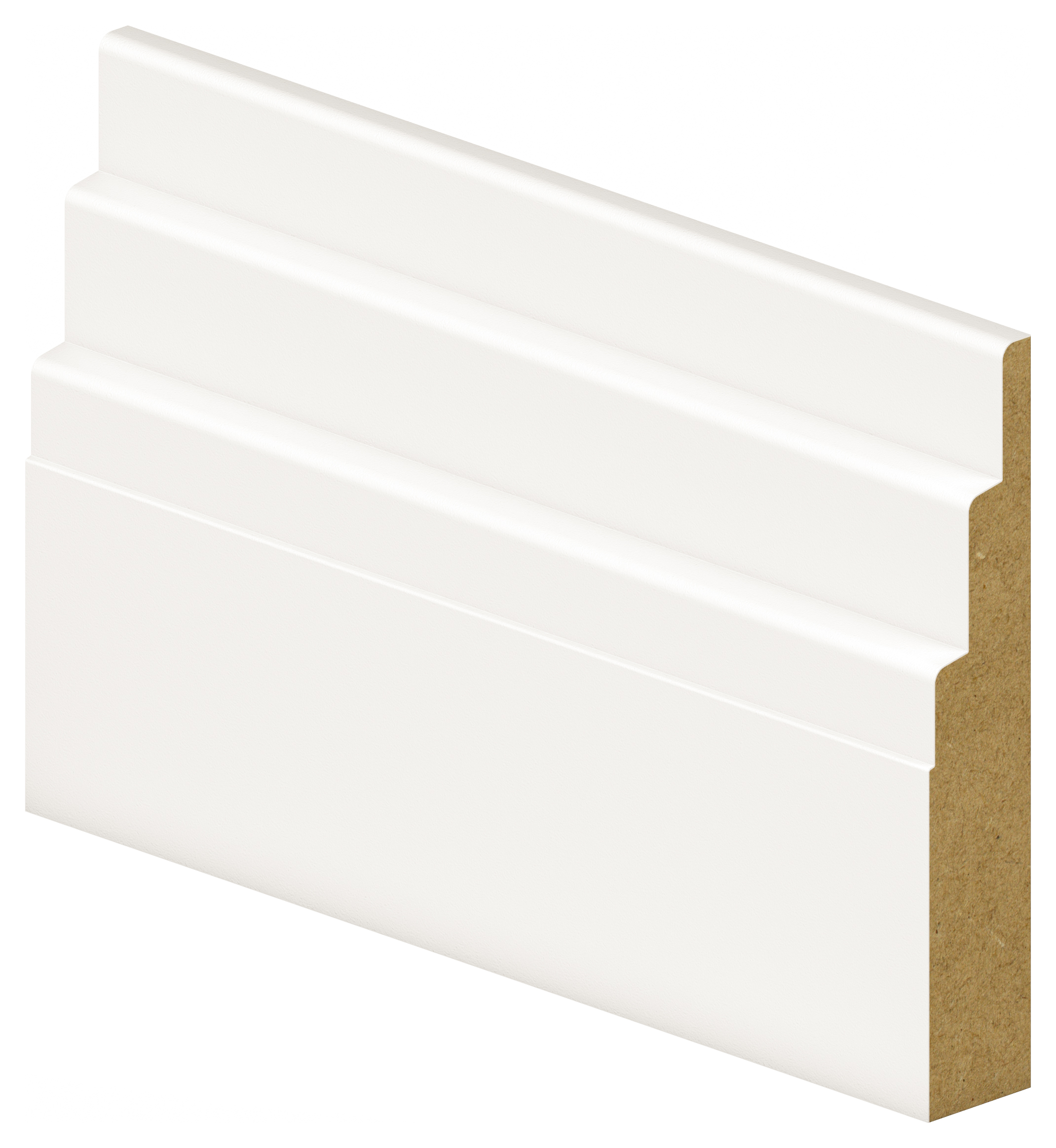 Chamfer Stepped Primed MDF Skirting - 18 x 169 x 4200mm