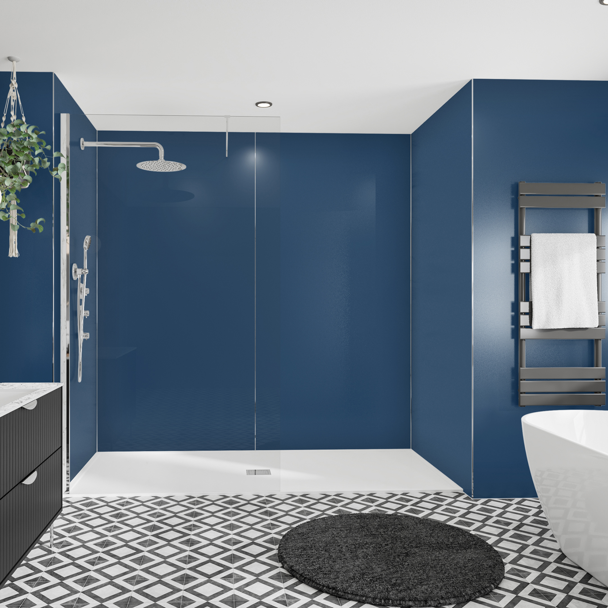Wetwall Alloy Atlantic Single Shower Panel - 2440 x 900 x 4mm