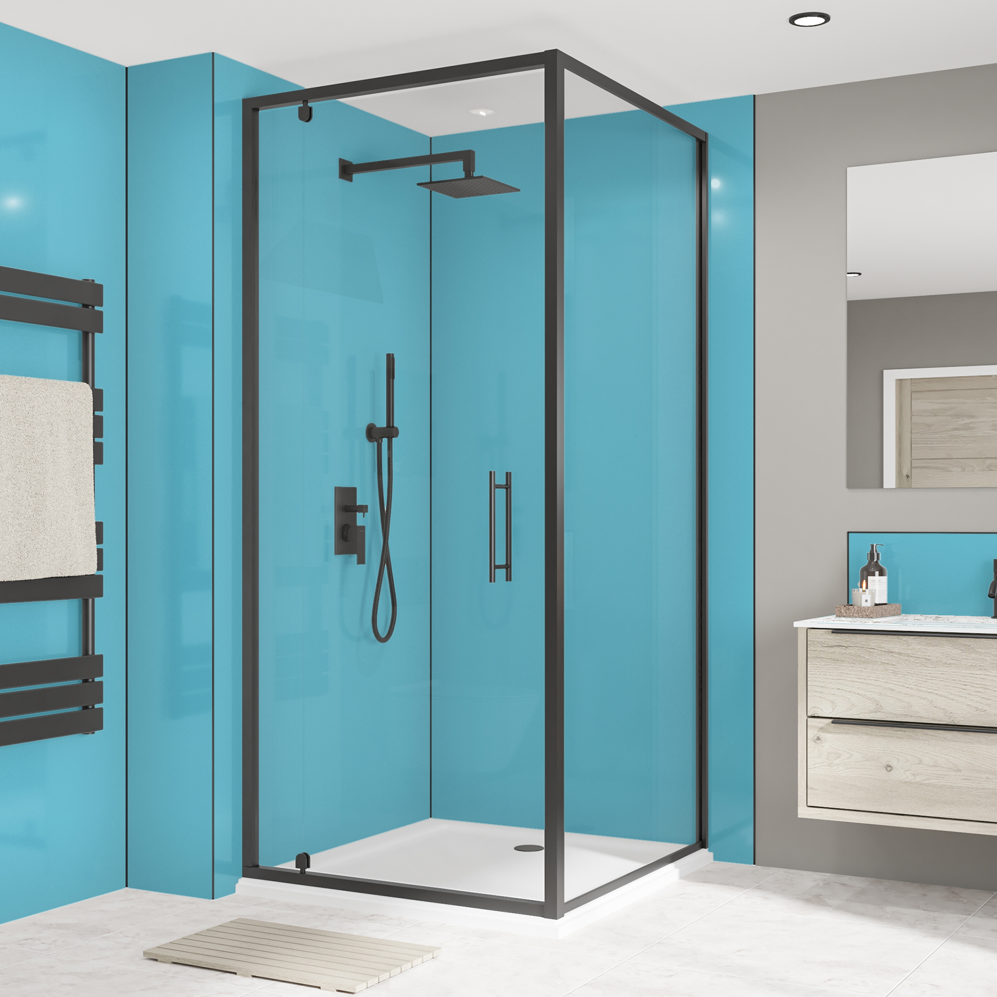 Wetwall Aqua Alloy Single Shower Panel - 2440 x 900 x 4mm