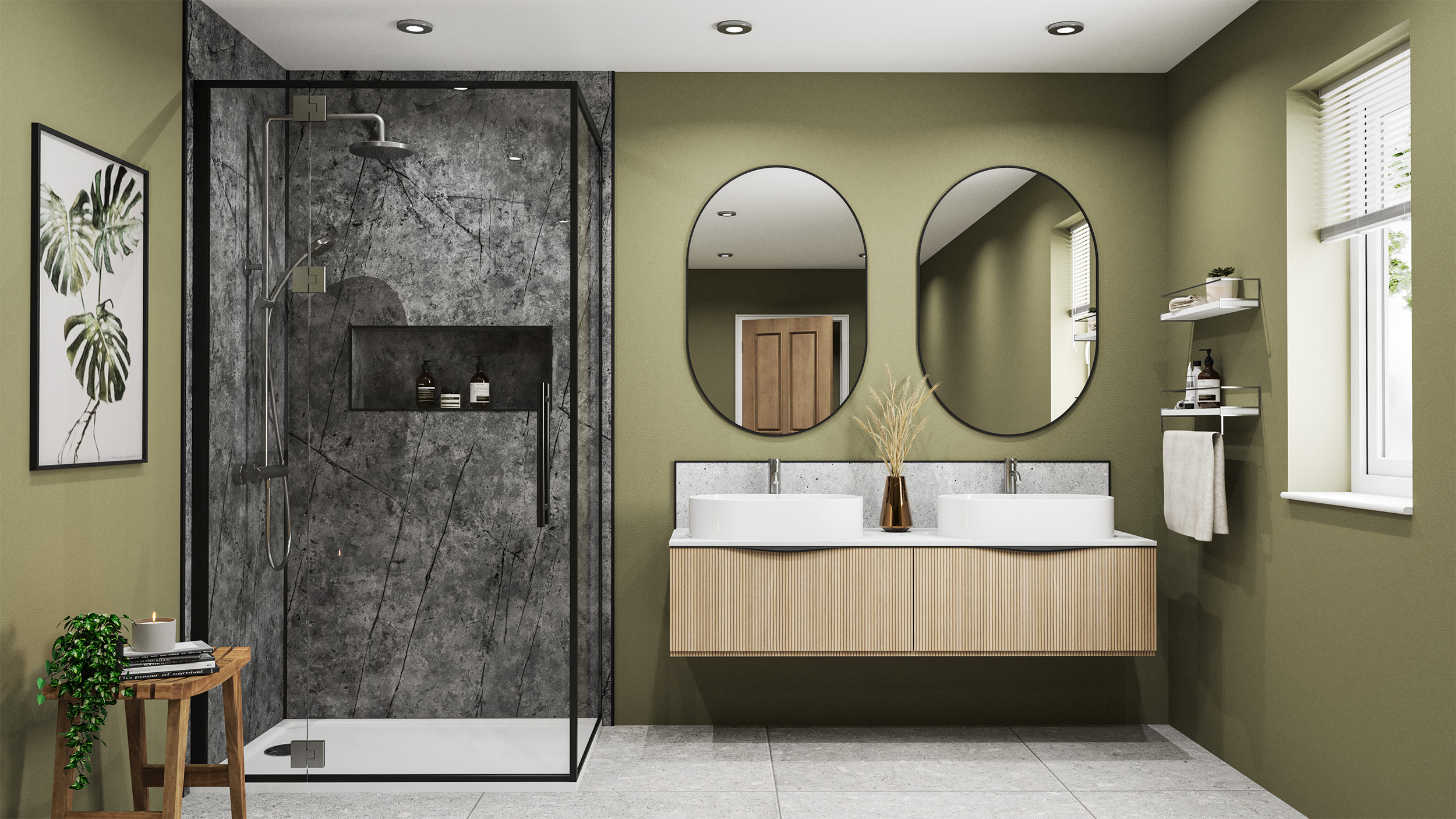 Wetwall Alloy Tempesta Single Shower Panel - 2440