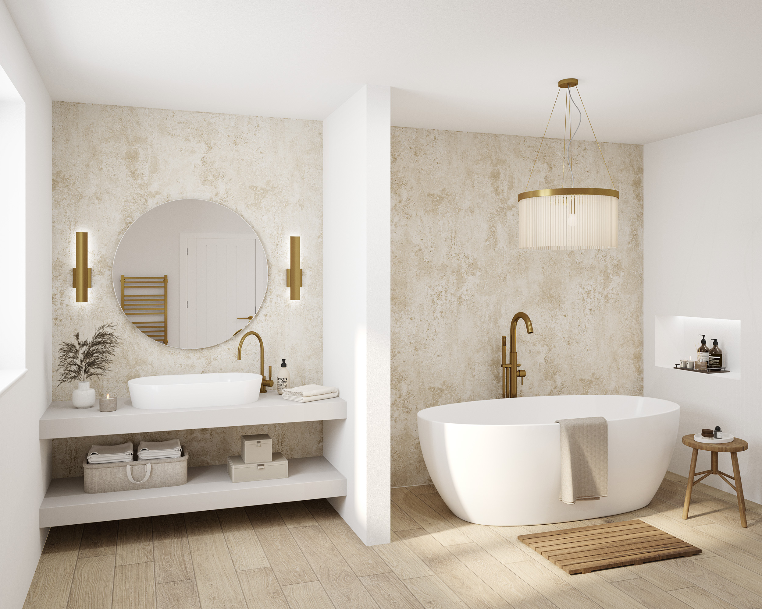 Wetwall Alloy Terra Light Single Shower Panel - 2440 x 600 x 4mm