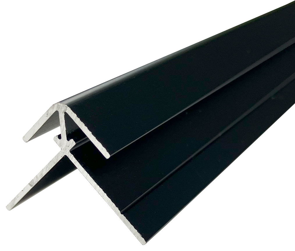 Wetwall Alloy Matt Black External Corner - 2440mm