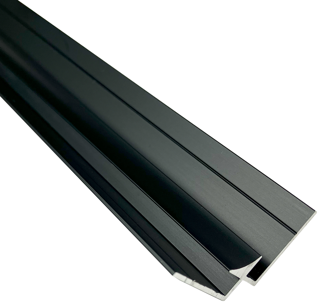 Wetwall Alloy Matt Black Internal Corner - 2440mm