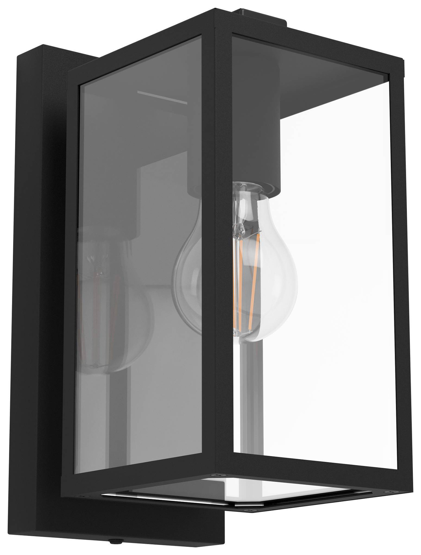 Eglo IP44 Budrone Modern Exterior Wall Light - Black