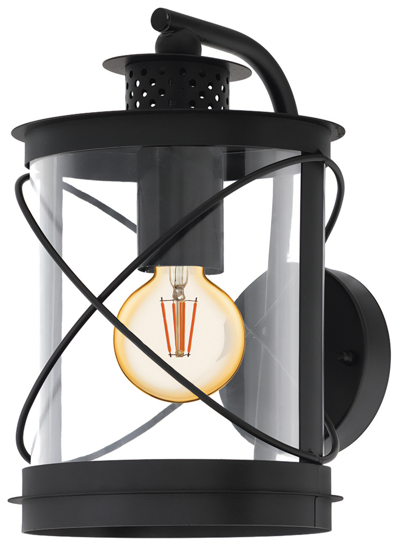 Eglo IP44 Hilburn Exterior Wall Lantern - Black