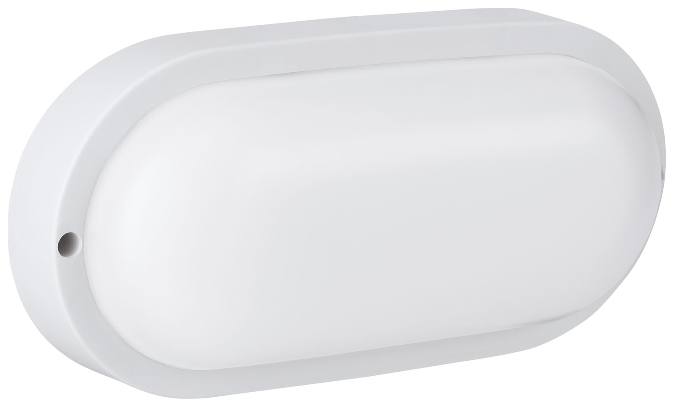 Eglo IP54 Basic Boschetto-e Oval Plastic Exterior Wall Light - White