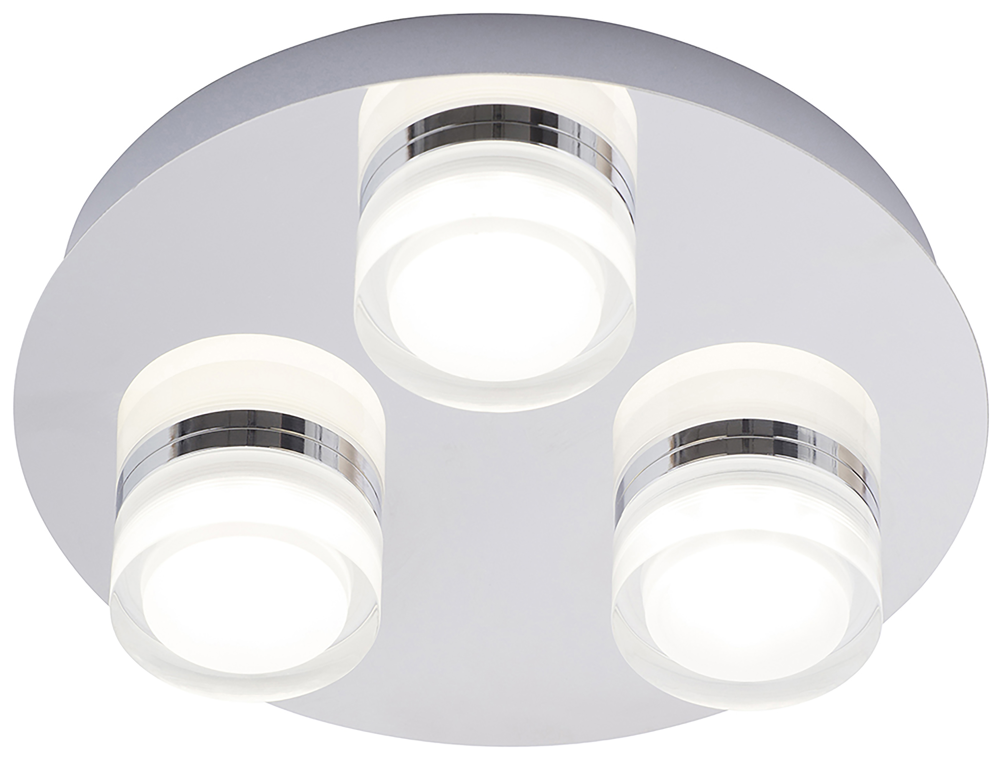 Spa Amalfi 3-Light IP44 LED Plate Spotlight - Chrome