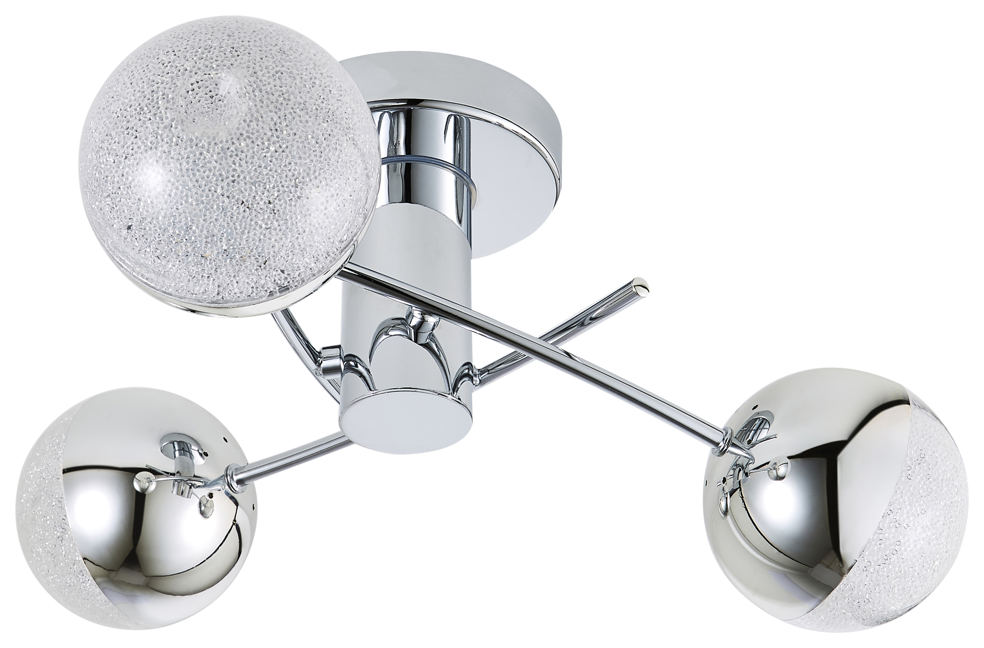 Spa Rhodes 3-Light IP44 LED Semi-Flush Ceiling Light