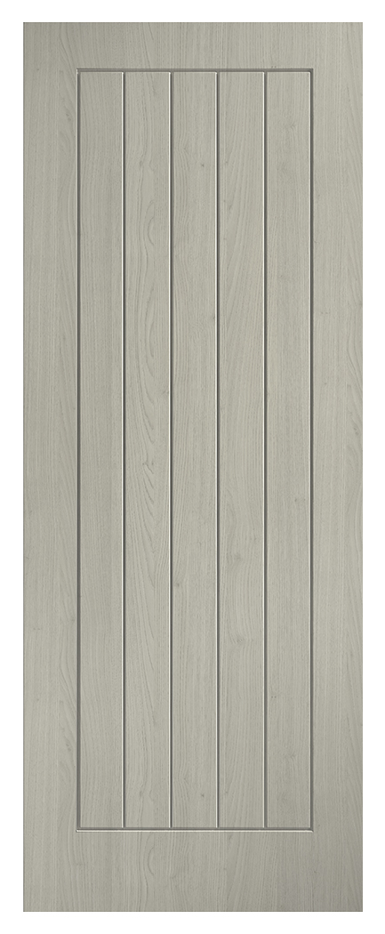 LPD Internal Laminate Cottage Pre-Finished Light Grey Door - 1981mm