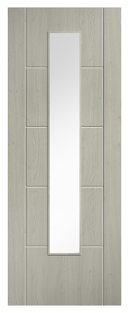 LPD Internal Laminate Ladder Glazed Pre-Finished Light Grey Door - 1981mm