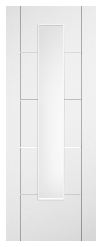 LPD Internal Laminate Ladder Glazed Pre-Finished White Door - 1981mm