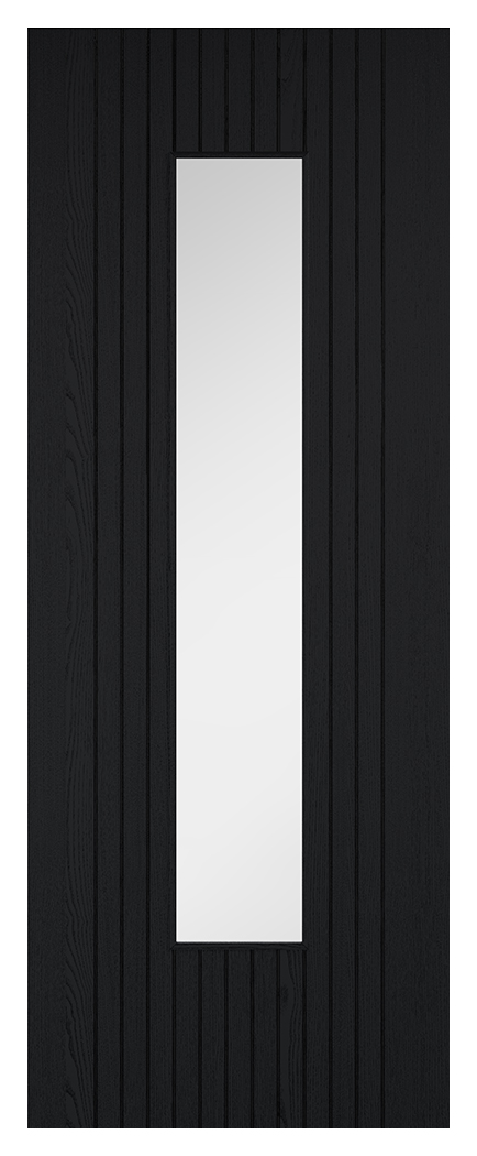 LPD Internal Laminate Sydney Glazed Pre-Finished Black Door - 1981mm