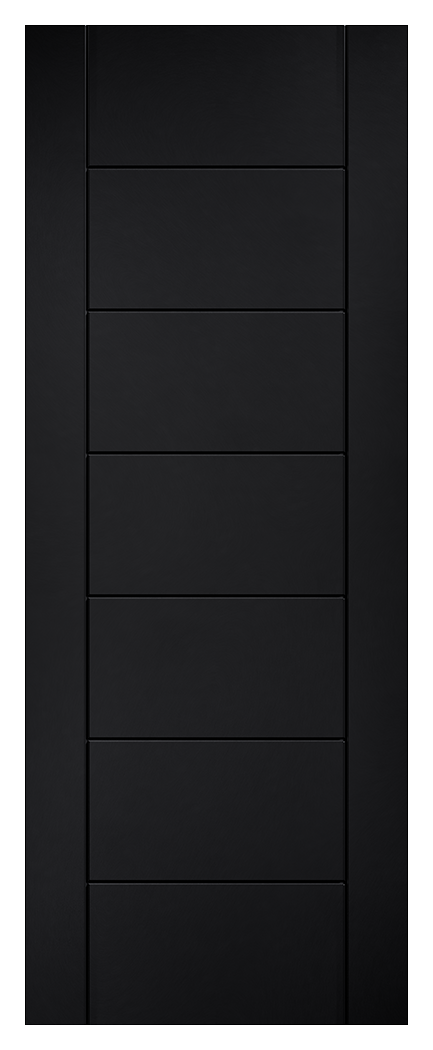 LPD Internal Laminate 7 Panel Pre-Finished Black FD30 Fire Door - 686 x 1981mm