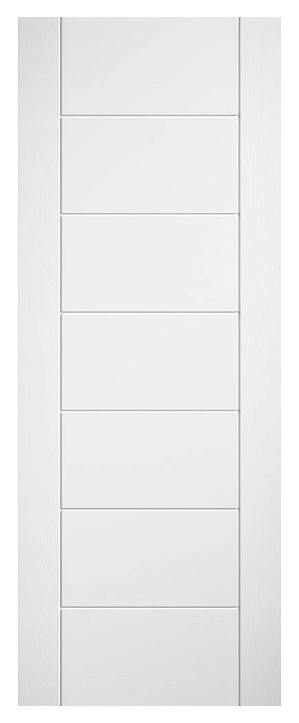 LPD Internal Laminate 7 Panel Pre-Finished White FD30 Fire Door - 838 x 1981mm