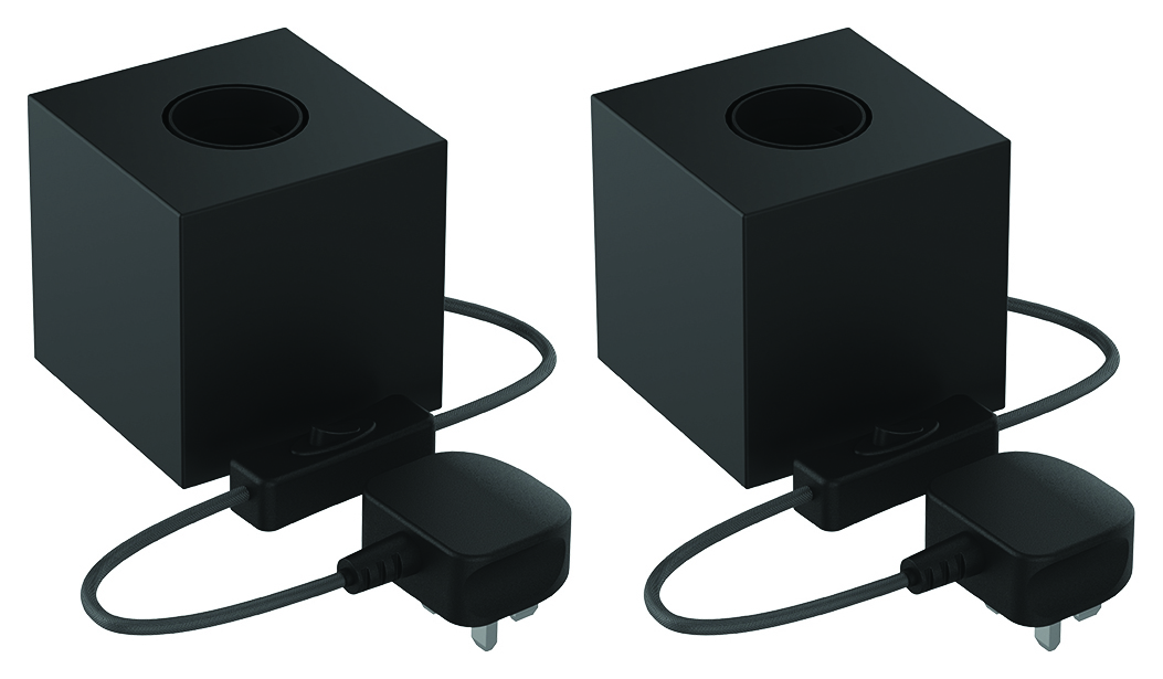 Calex Black Table Lamp Cube - Pack of 2