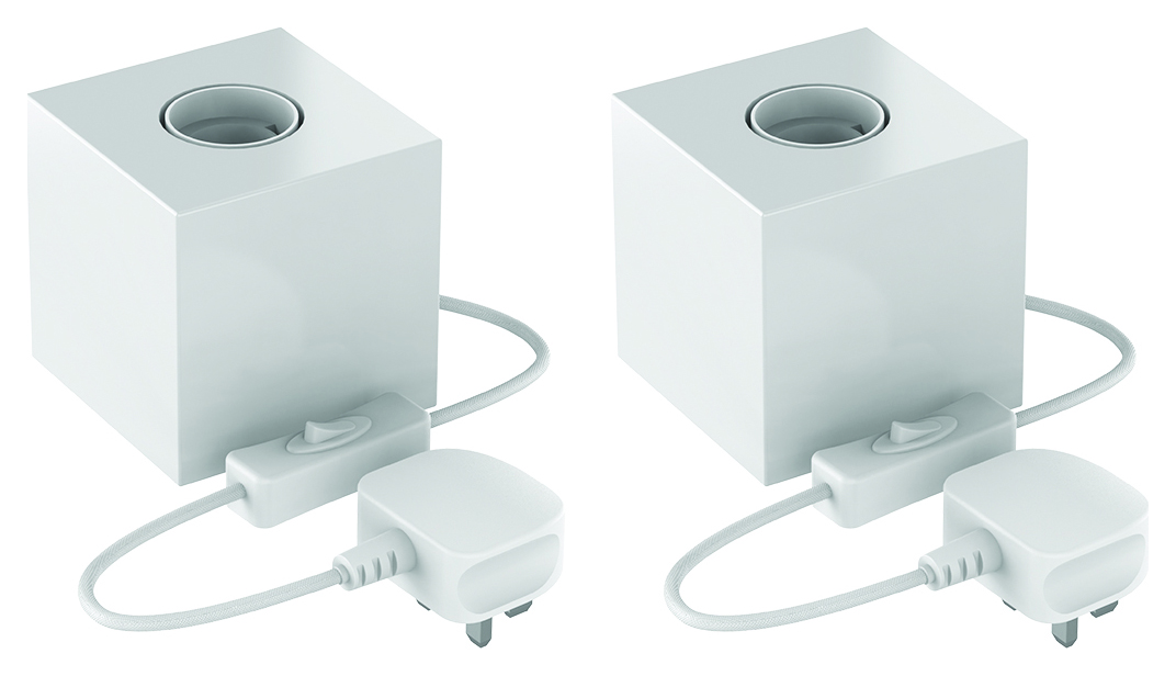 Calex White Table Lamp Cube - Pack of 2