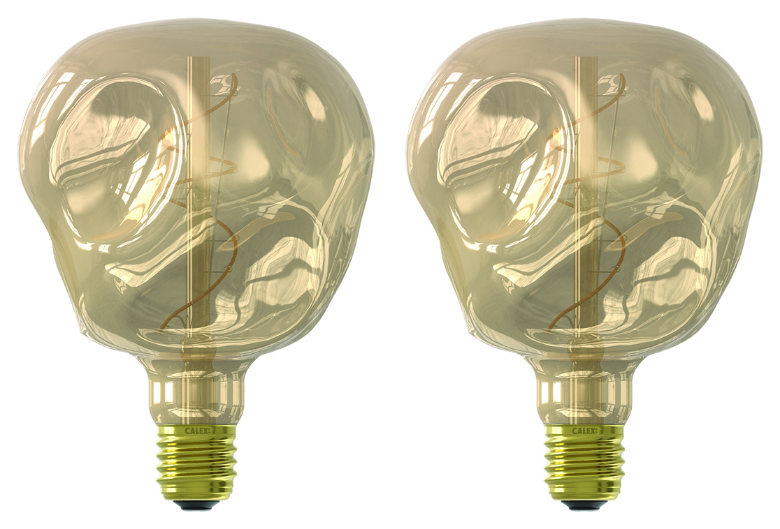 Calex Organic Neo Gold Decorative Dimmable Light Bulb - 4W - Pack of 2