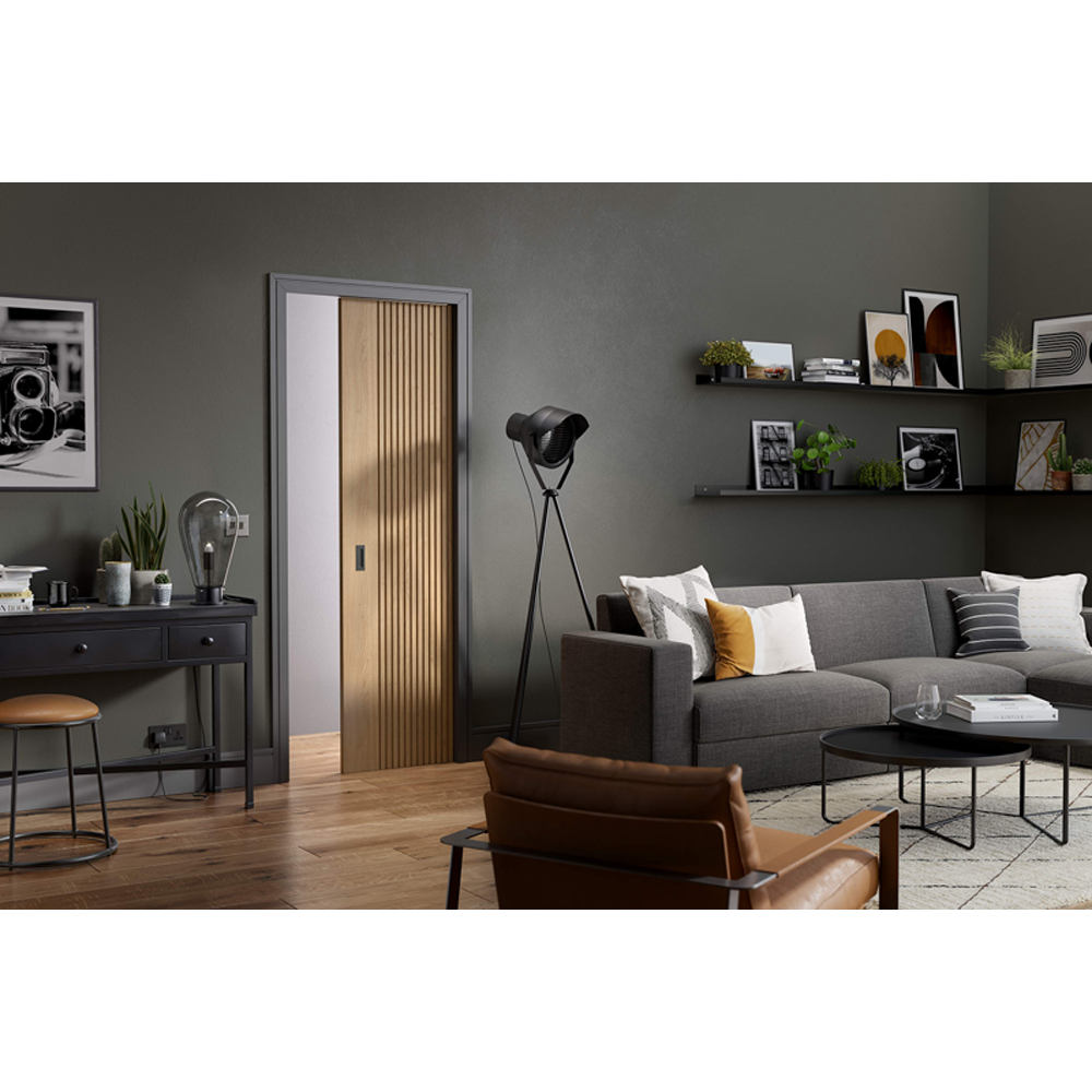 LPD Flusso Pre-Assembled Single Pocket Door Set - for 826 x 2040mm doors