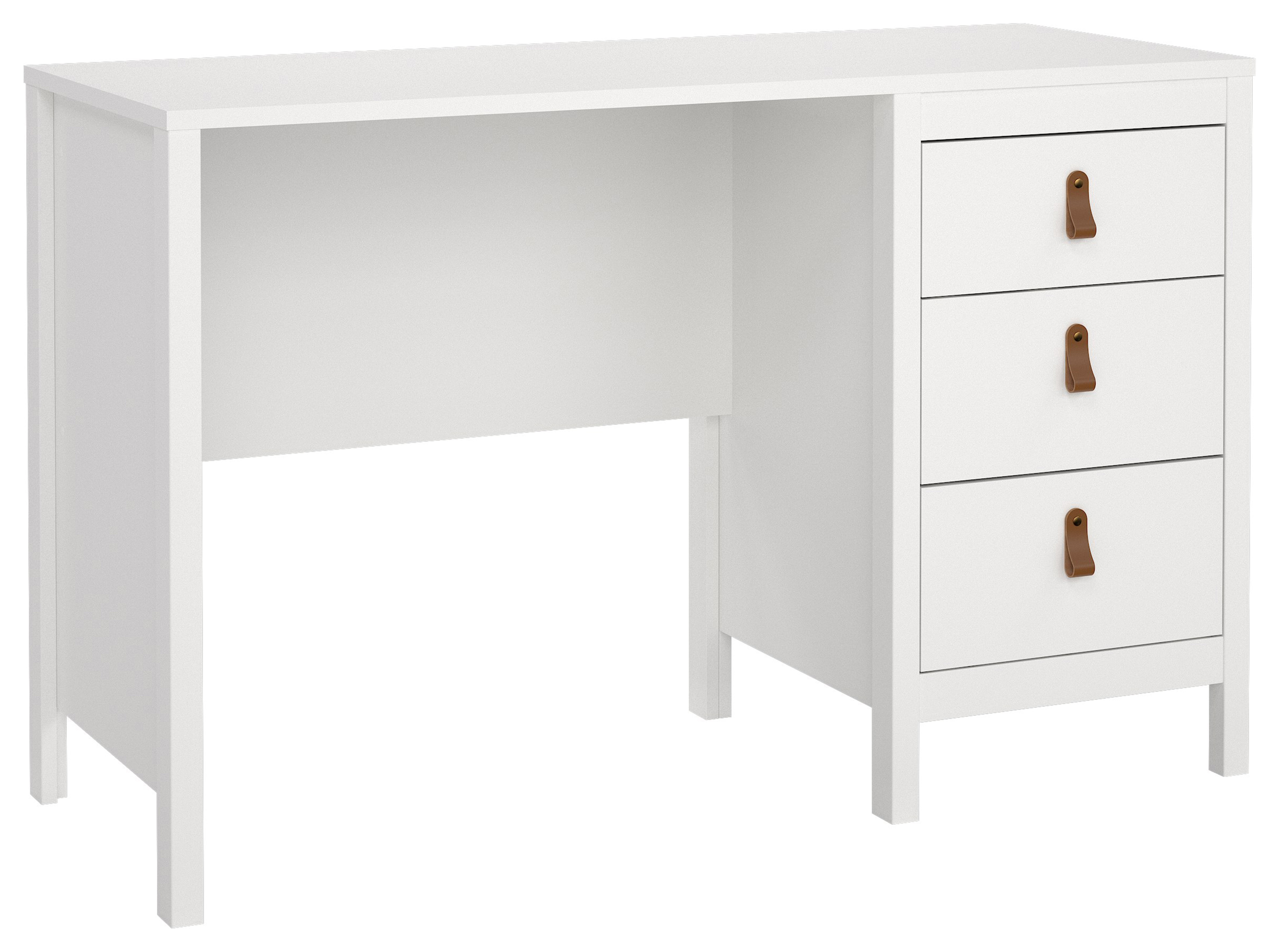 Barcelona Desk with 3 Drawers - White