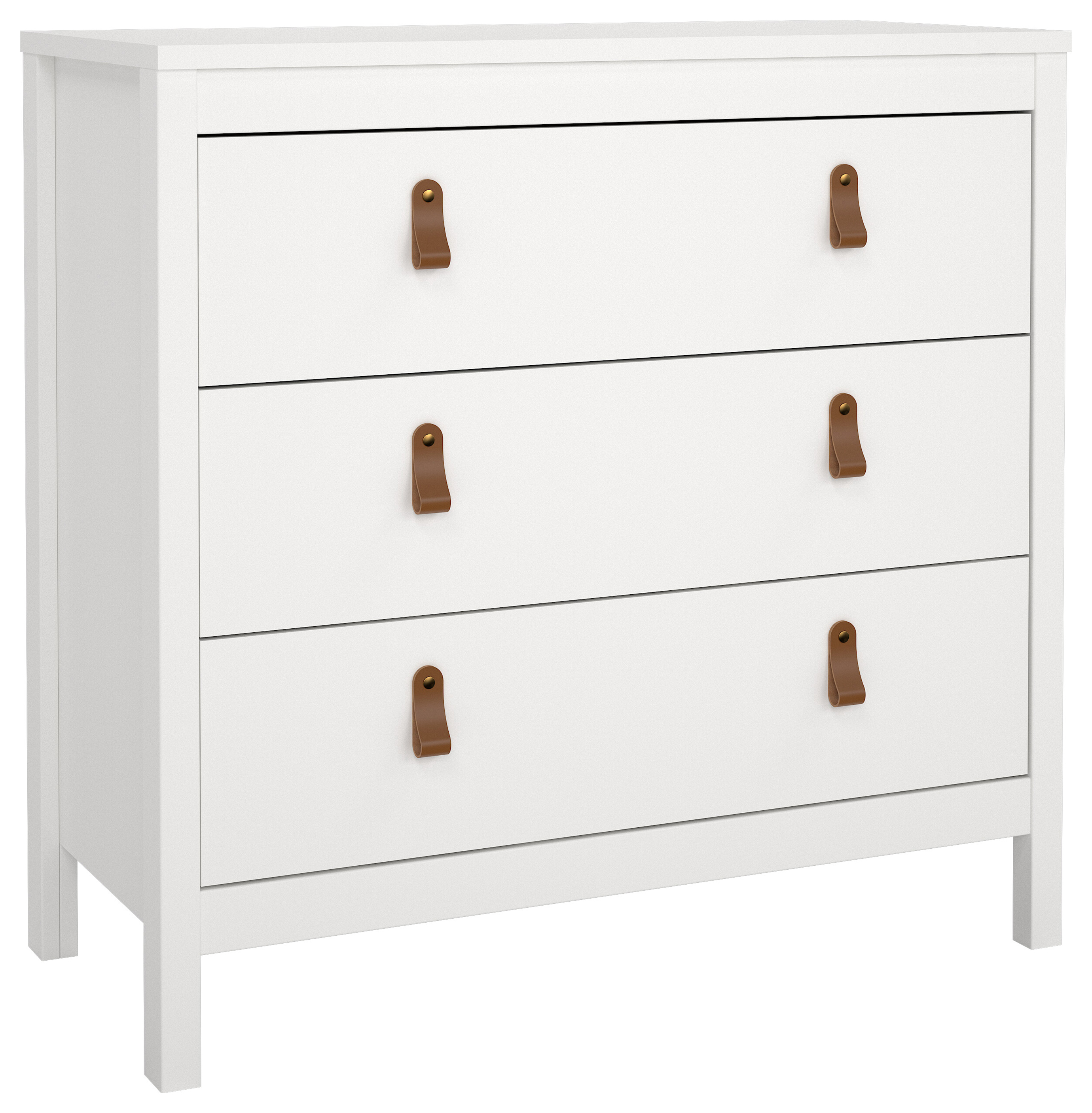 Barcelona Chest with 3 Drawers - White