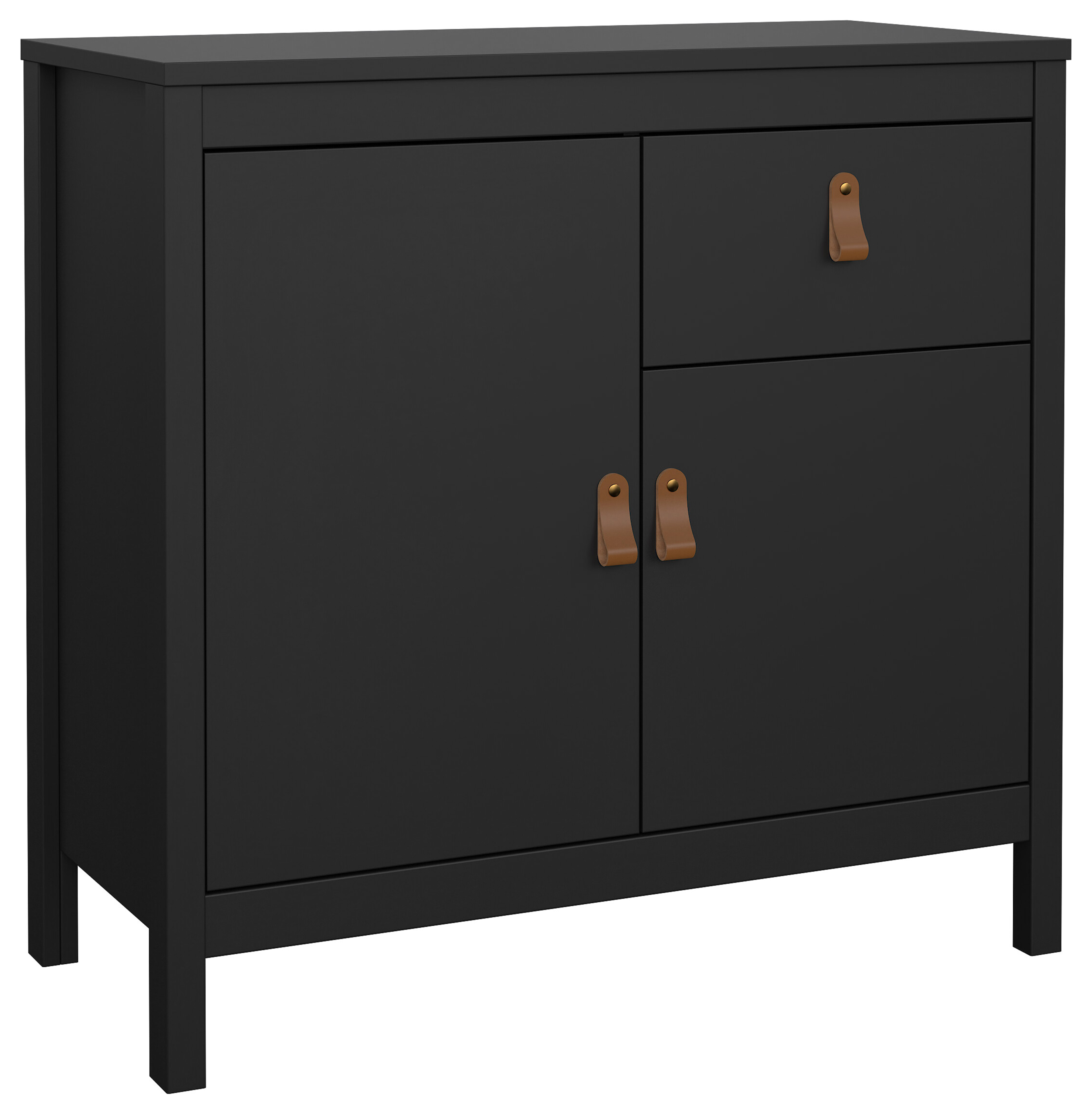 Barcelona Sideboard with 2 Doors & 1 Drawer - Matt Black