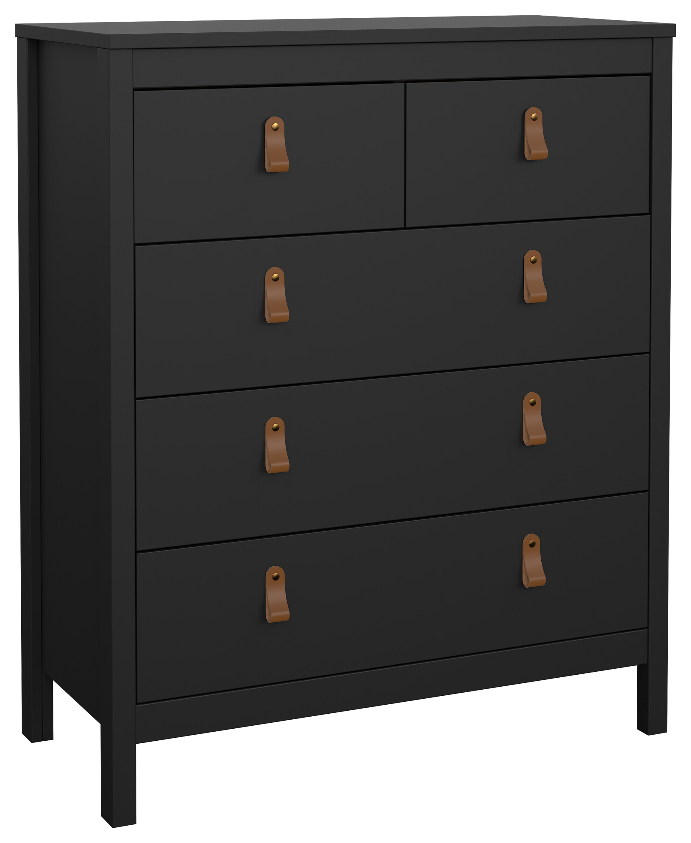 Barcelona Chest with 3+2 Drawers - Matt Black