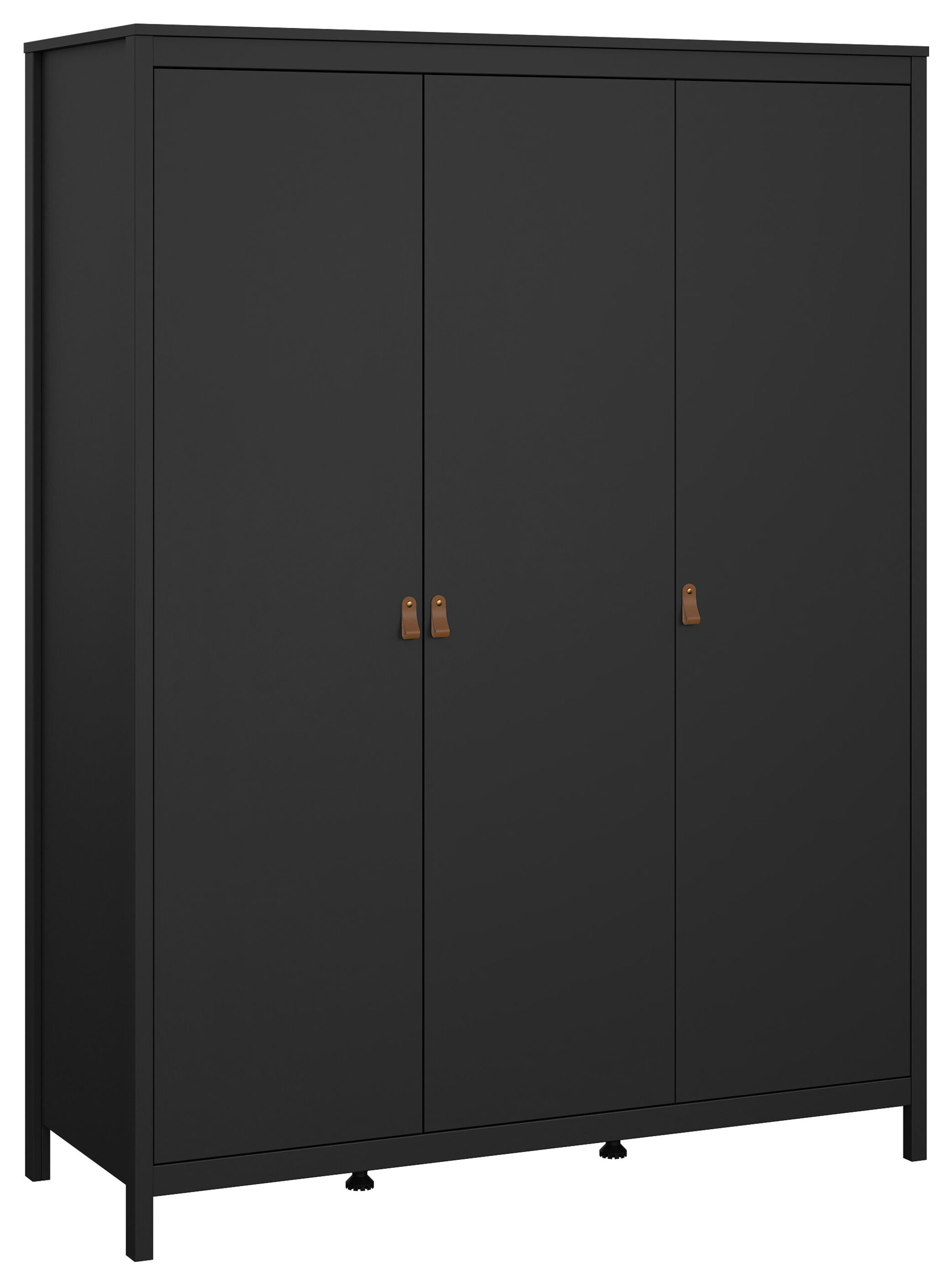 Barcelona Wardrobe with 3 Doors - Matt Black