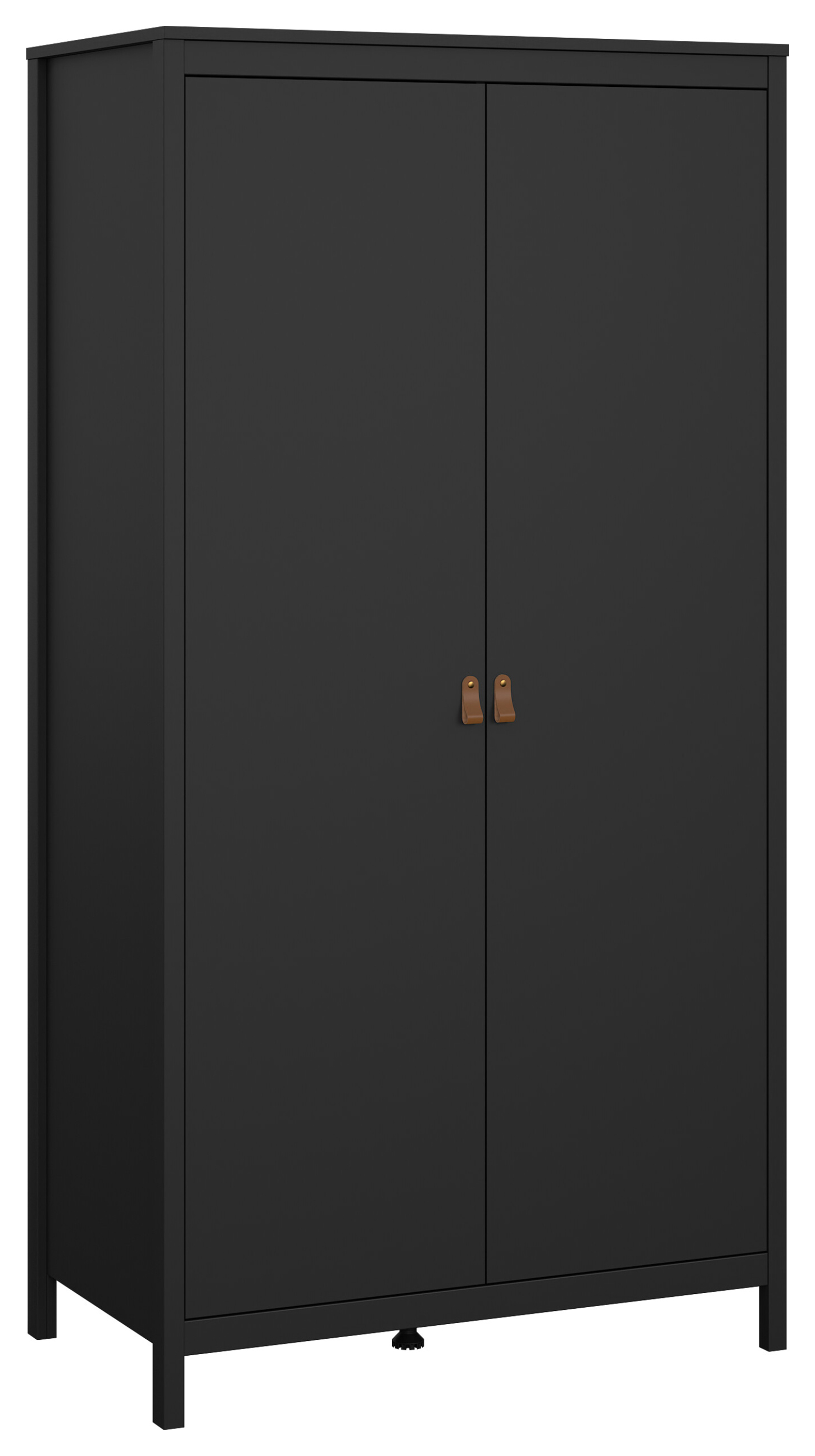 Barcelona Wardrobe with 2 Doors - Matt Black