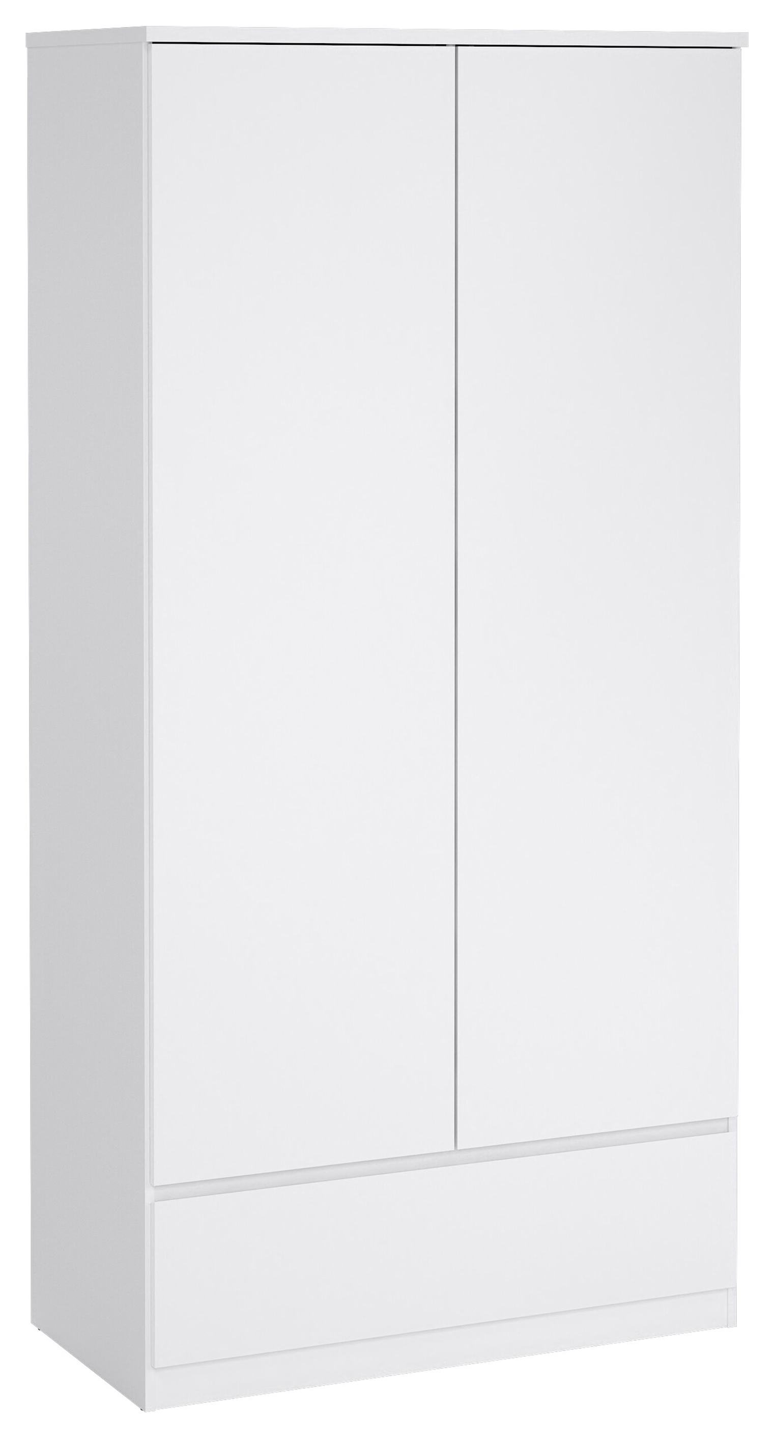 Naia Wardrobe with 2 Doors & 1 Drawer - White