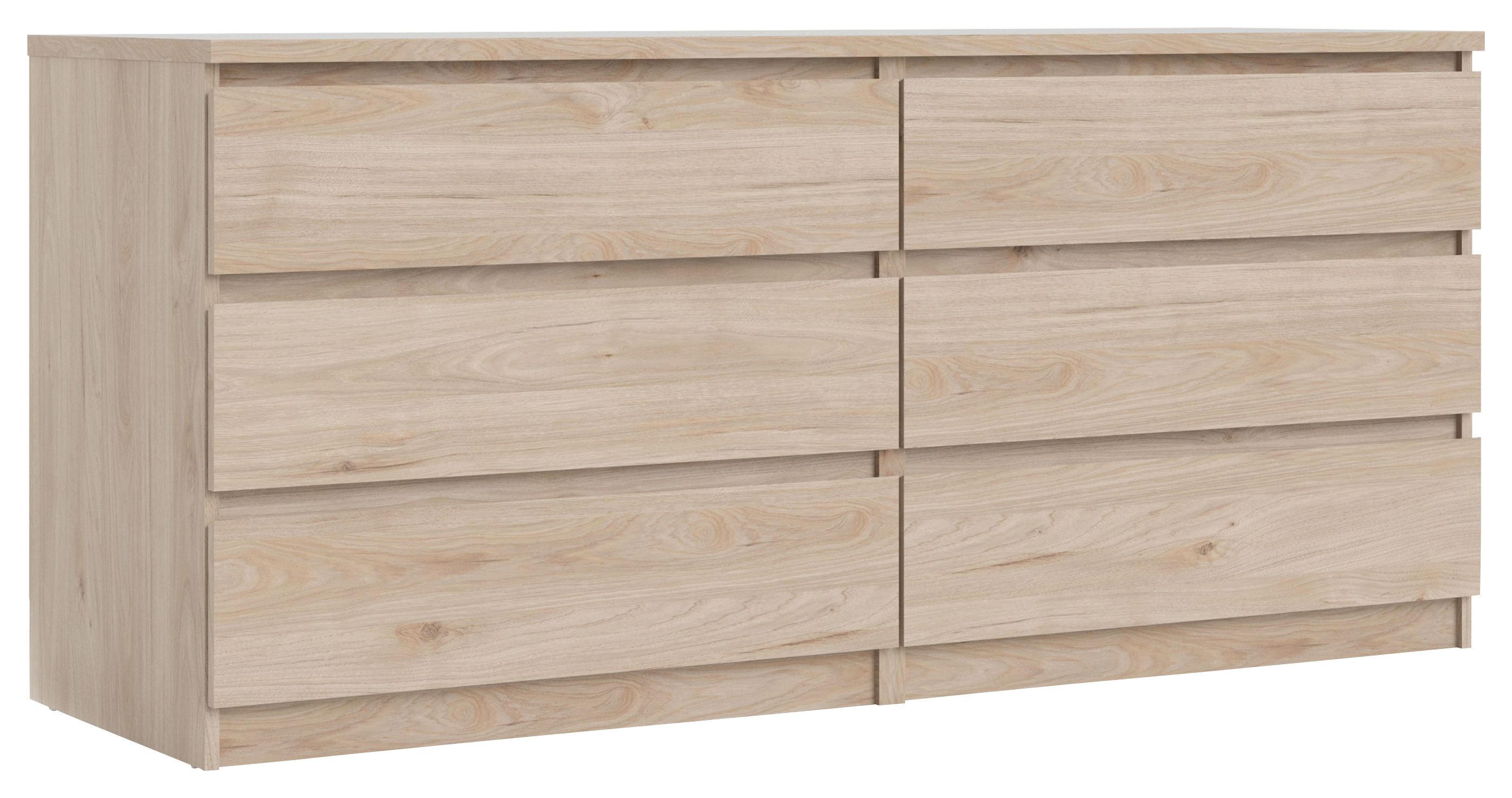 Naia Wide Chest of 6 Drawers - Jackson Hickory Oak