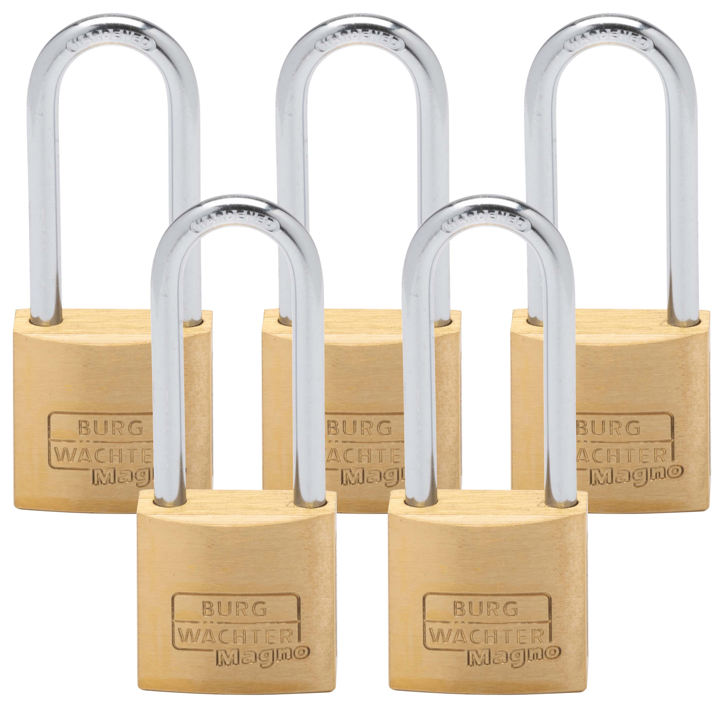 Burg Wachter Aluminum Keyed Padlock 50mm - Pack of 5