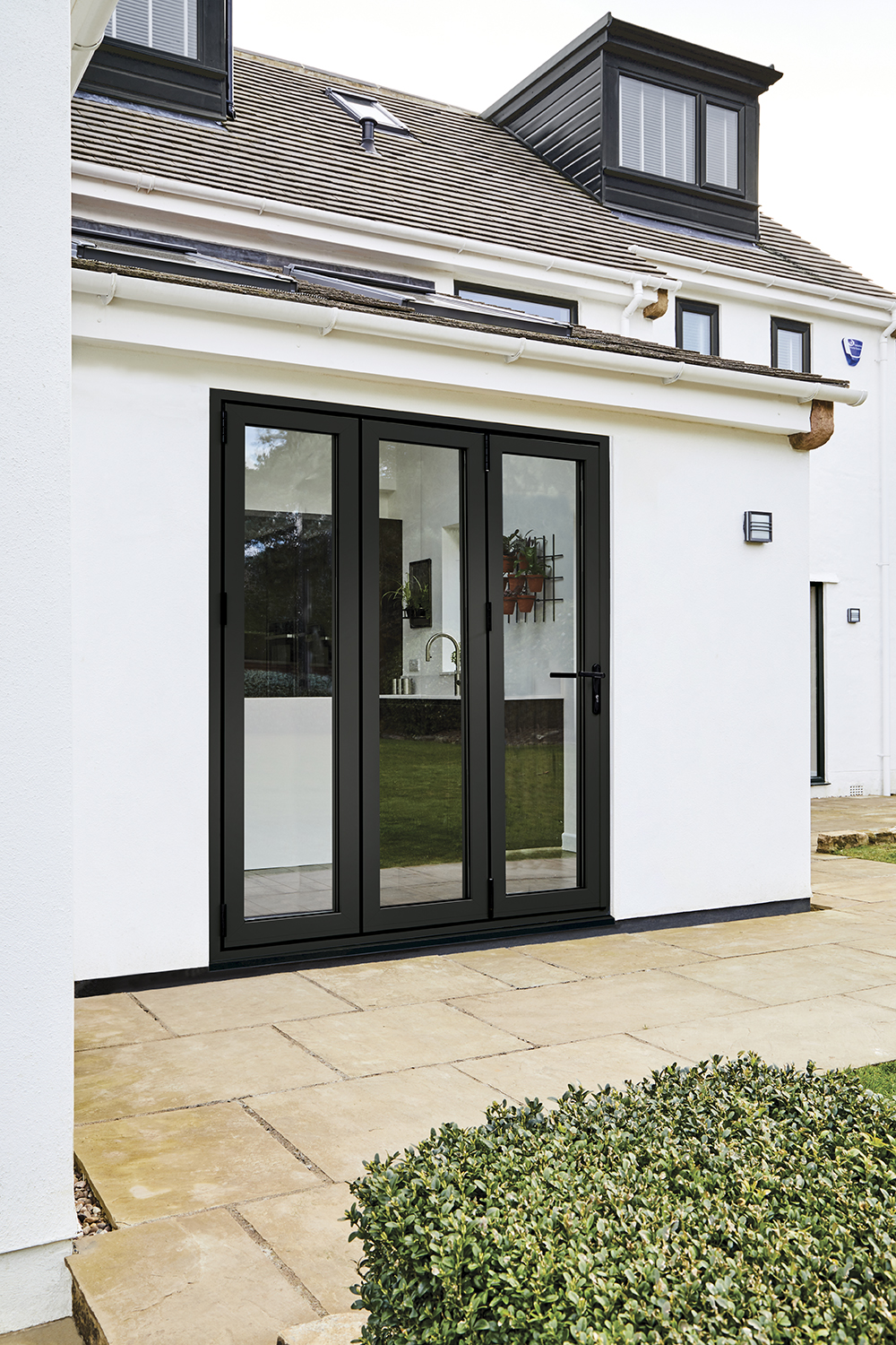 LPD Aluvu Black Left Hand External Bi-Fold Door Set - 2090mm