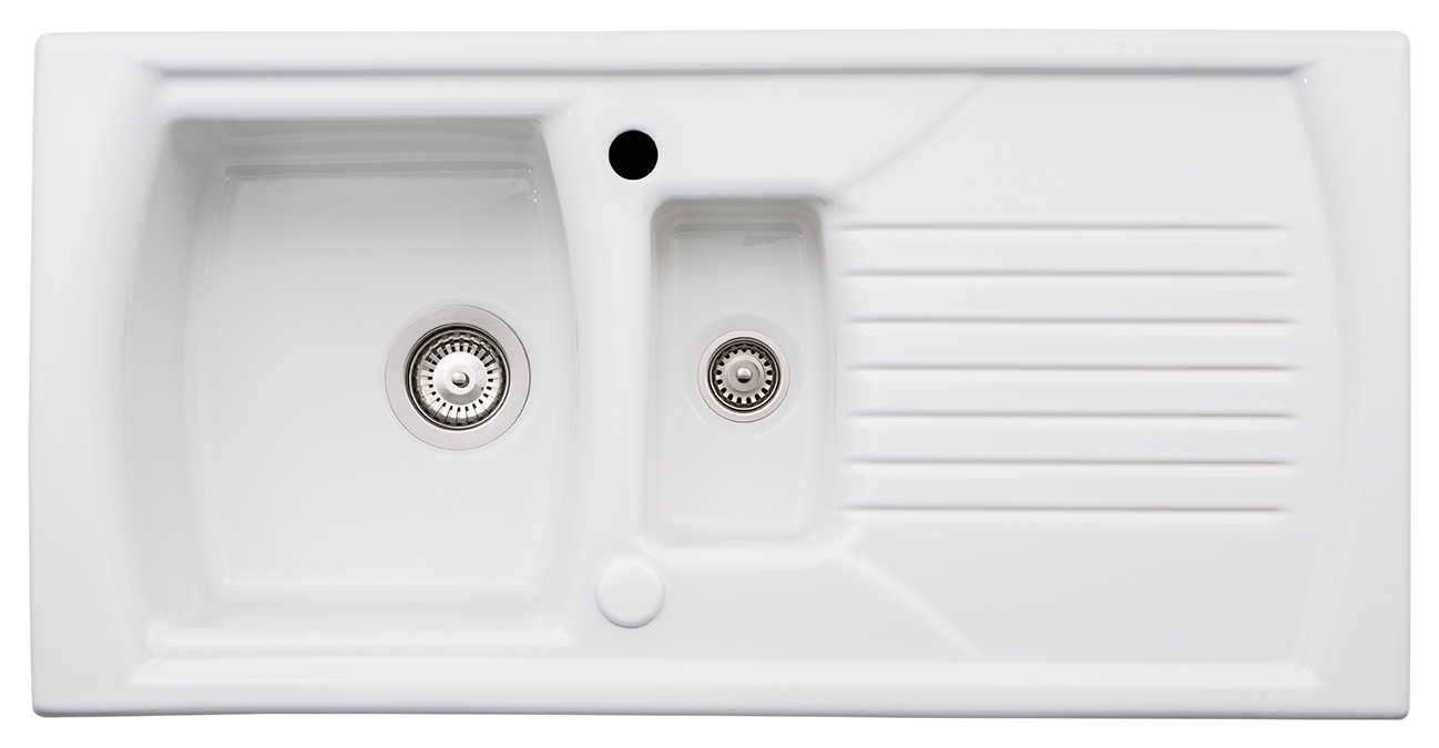 Milford 1.5 Bowl & Drainer Inset Ceramic Sink